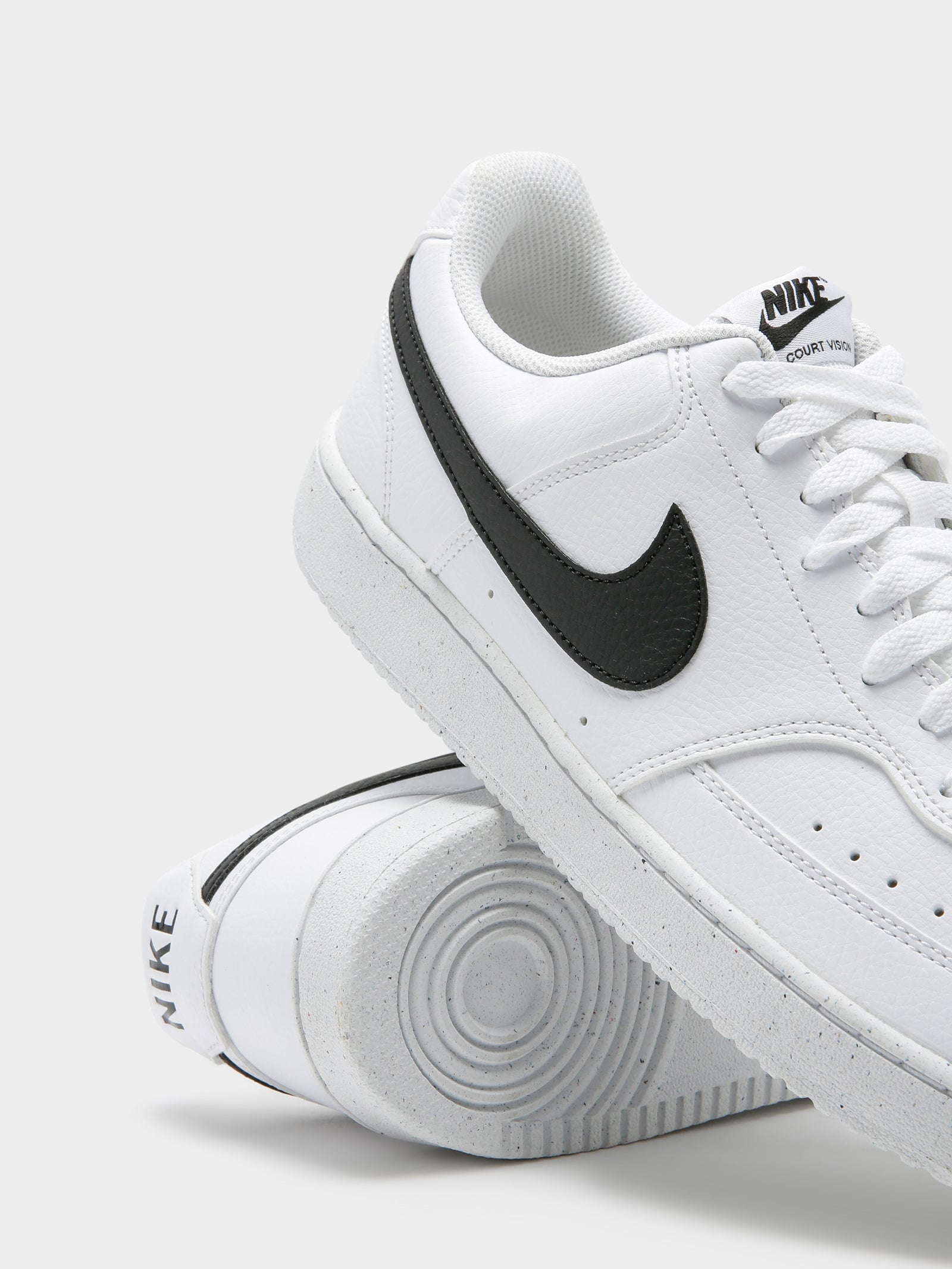 Mens Court Vision Low Next Nature in White & Black