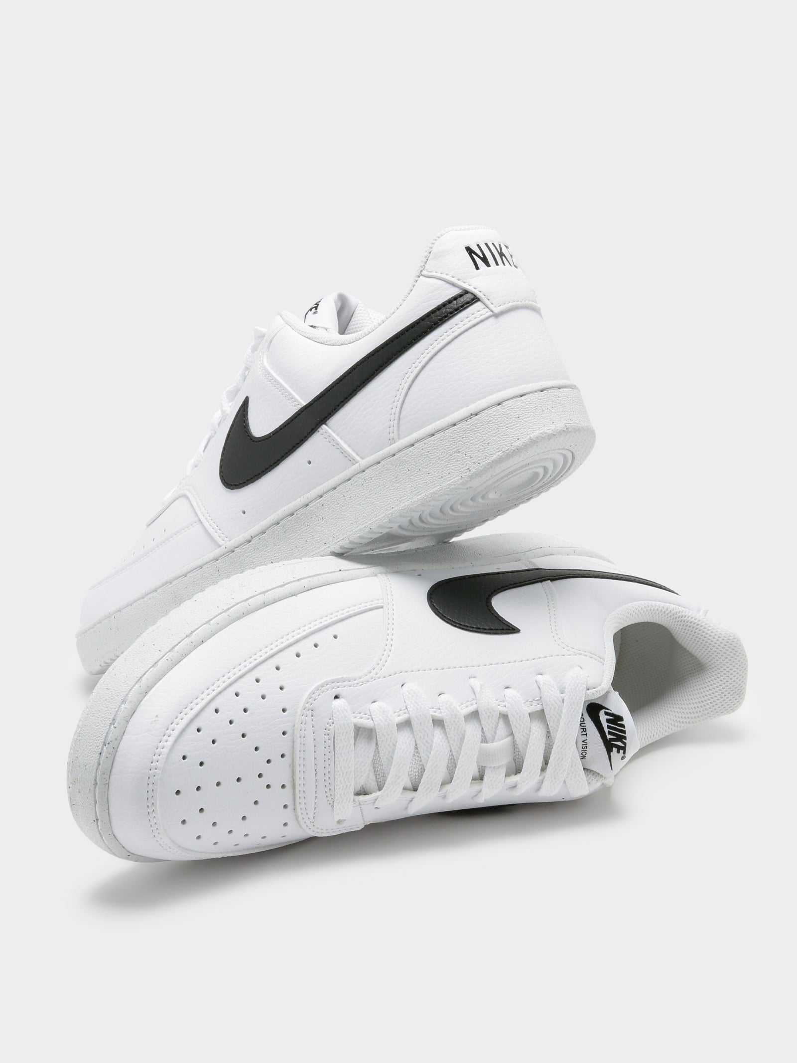Mens Court Vision Low Next Nature in White & Black