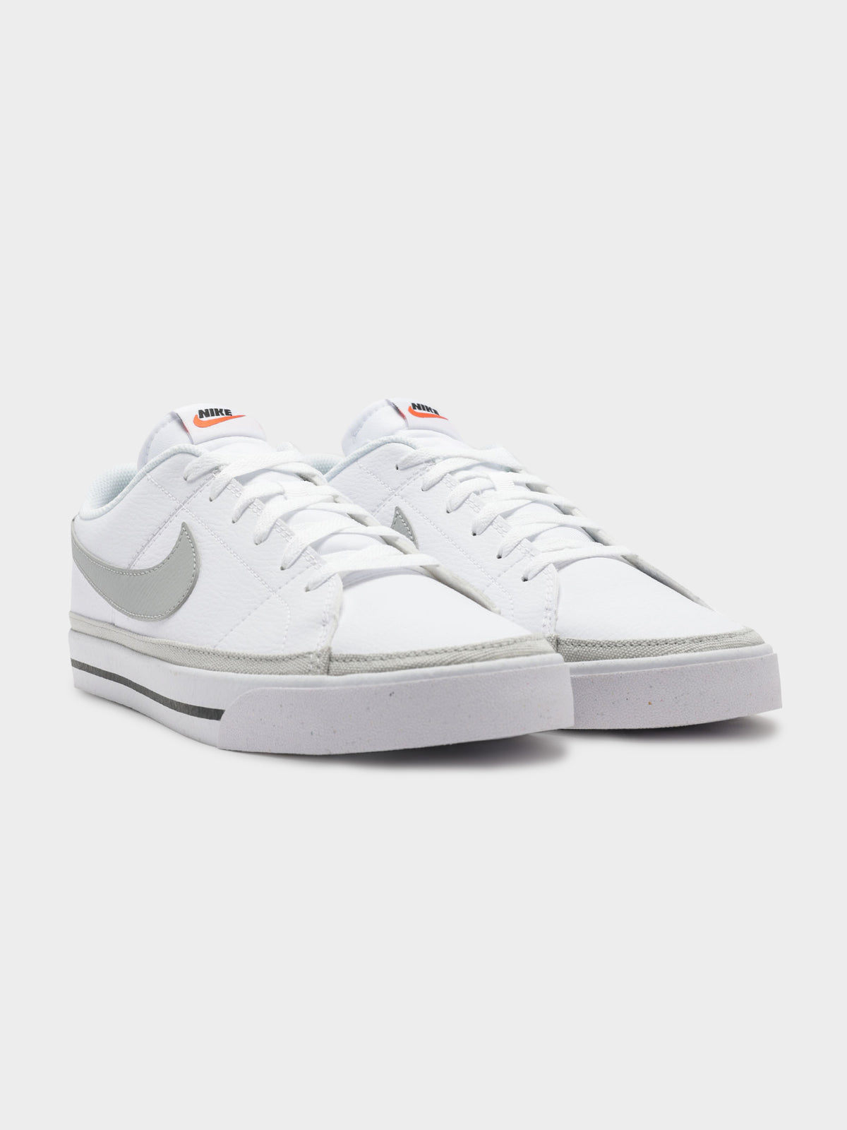 Mens Court Legacy Sneaker in White &amp; Grey