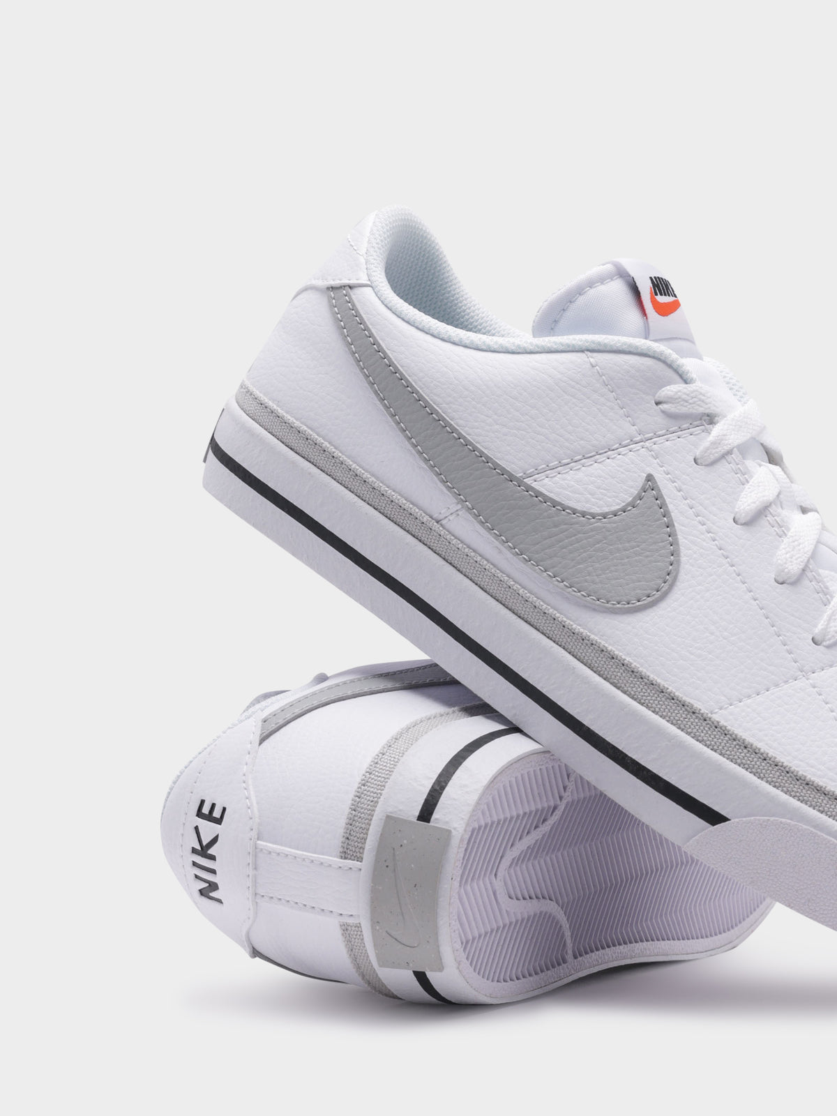 Mens Court Legacy Sneaker in White &amp; Grey