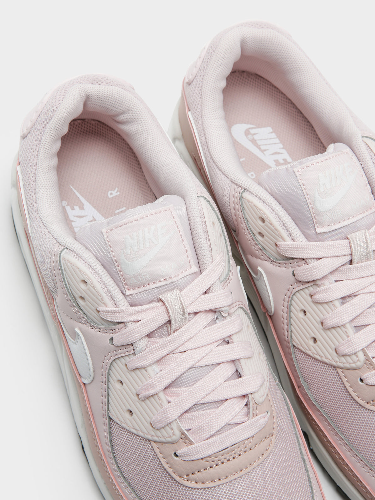 Womens Air Max 90 Sneakers in Pink &amp; White