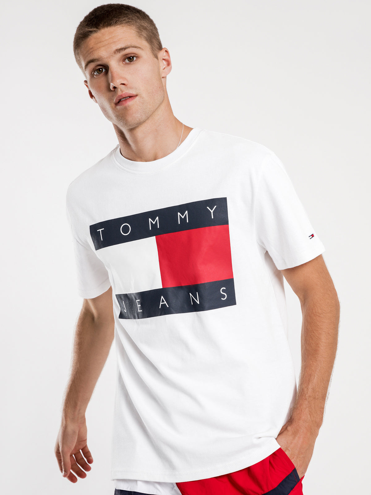 Tommy Flag T-Shirt in White