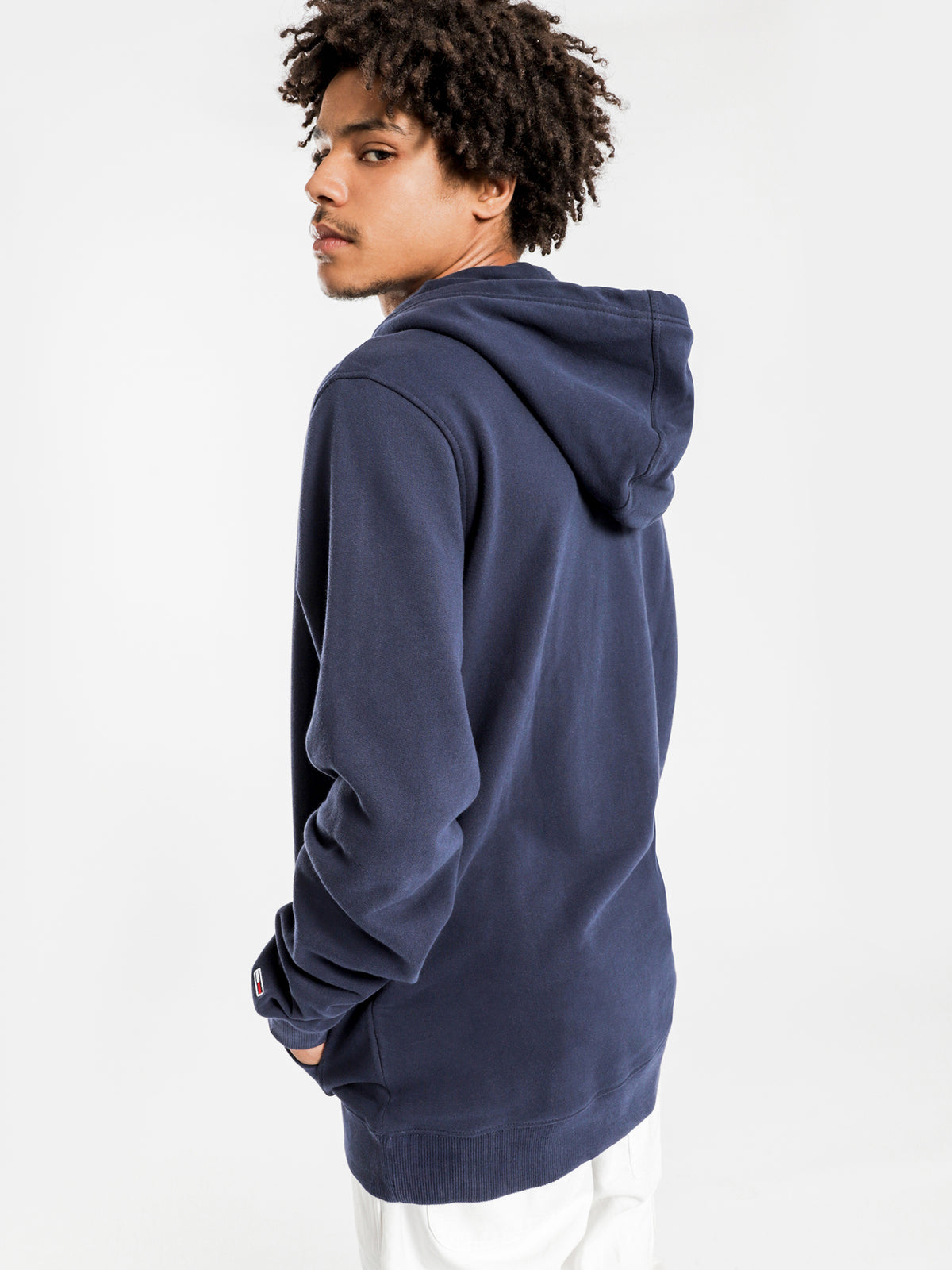 Essential Graphic Hoodie in Navy