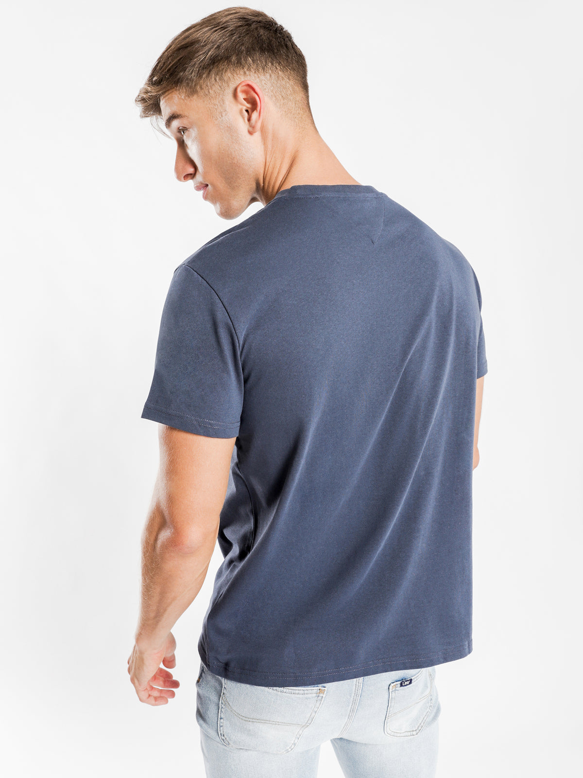 Tommy Hilfiger TJM Straight Small Logo T-Shirt | Navy