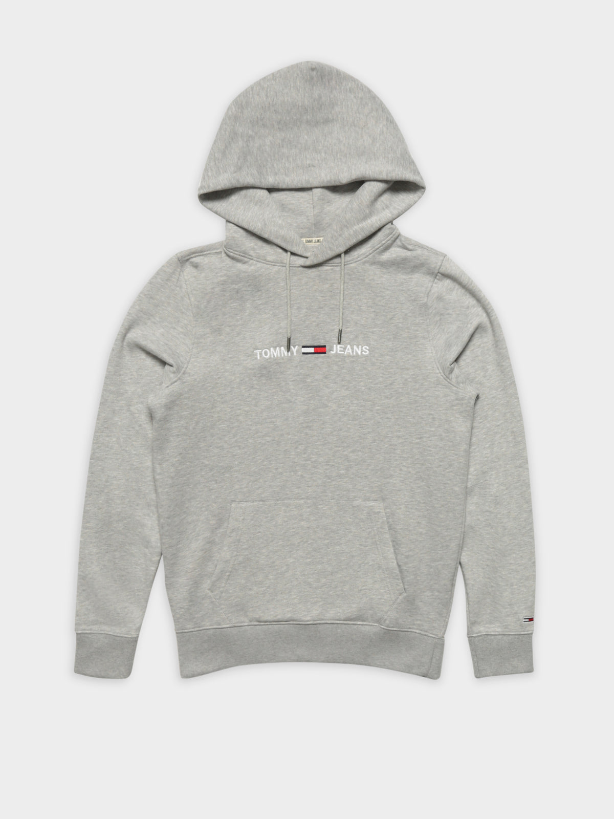 Straight Logo Hoodie in Grey