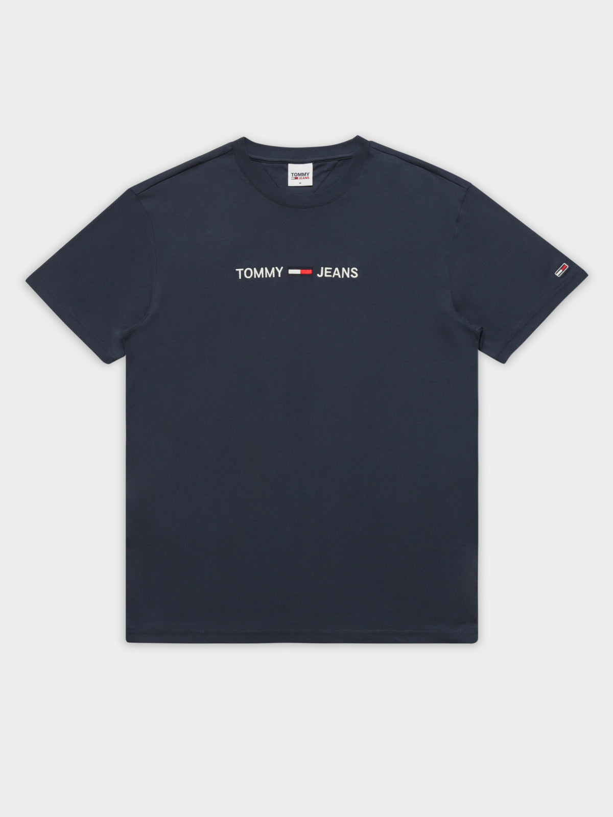 Logo Embroidered Organic Cotton T-Shirt in Twilight Navy
