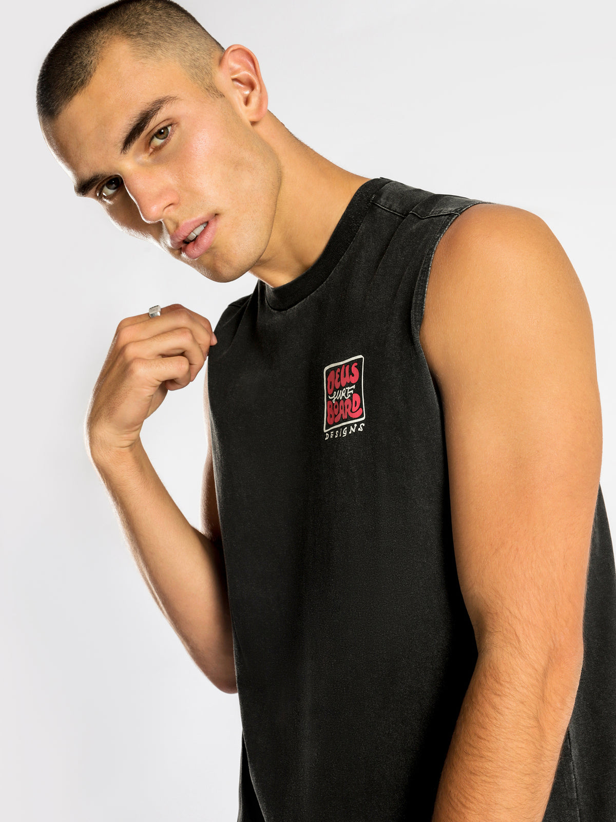 Giza Muscle Top in Black