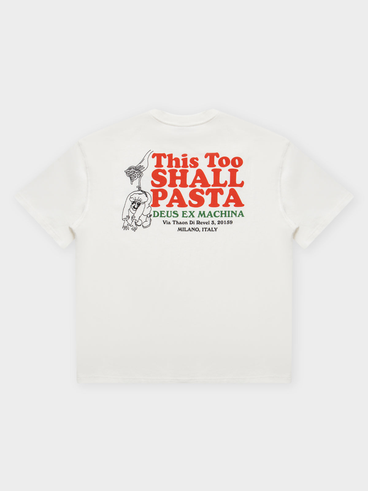 Deus This Too Shall Pasta T-Shirt | Vintage Wh