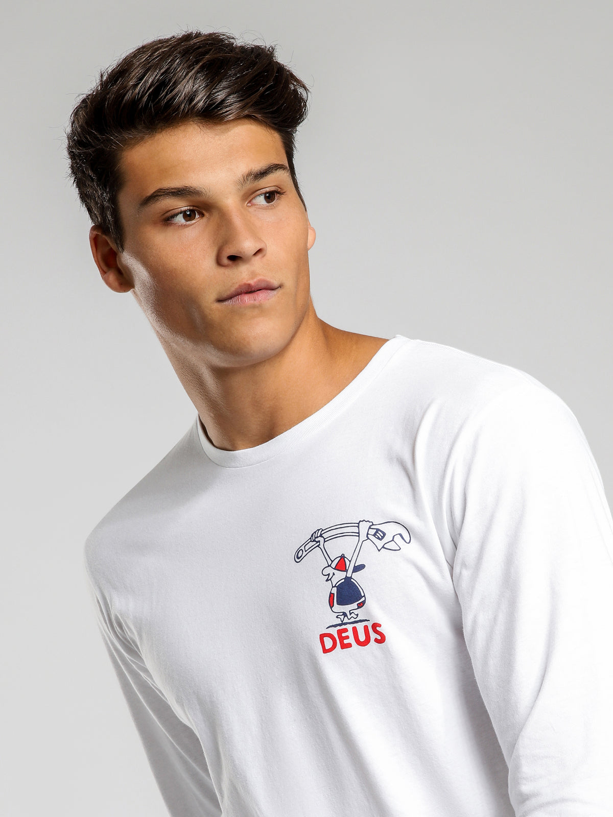 Benched Long Sleeve T-Shirt in White