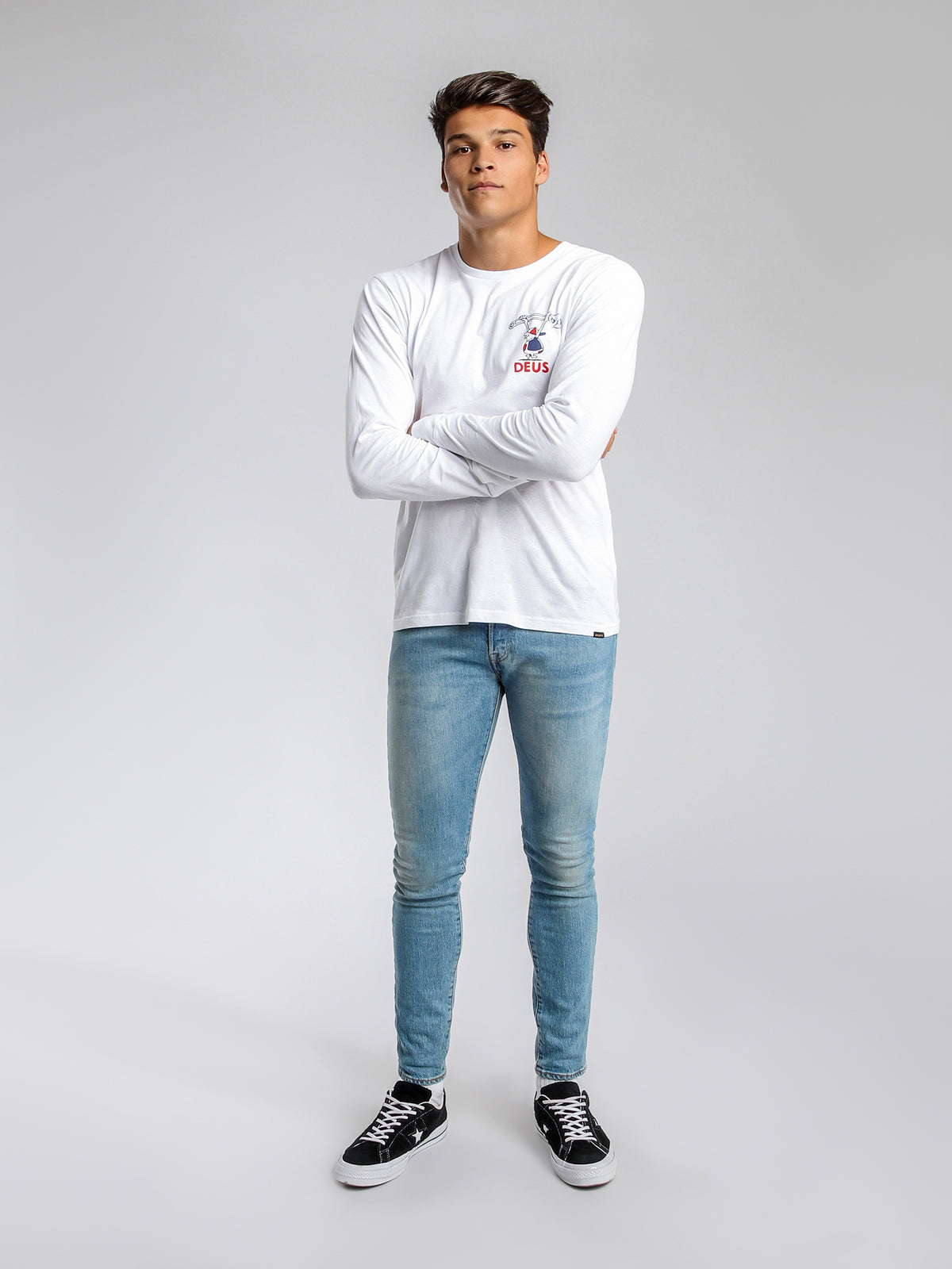Benched Long Sleeve T-Shirt in White