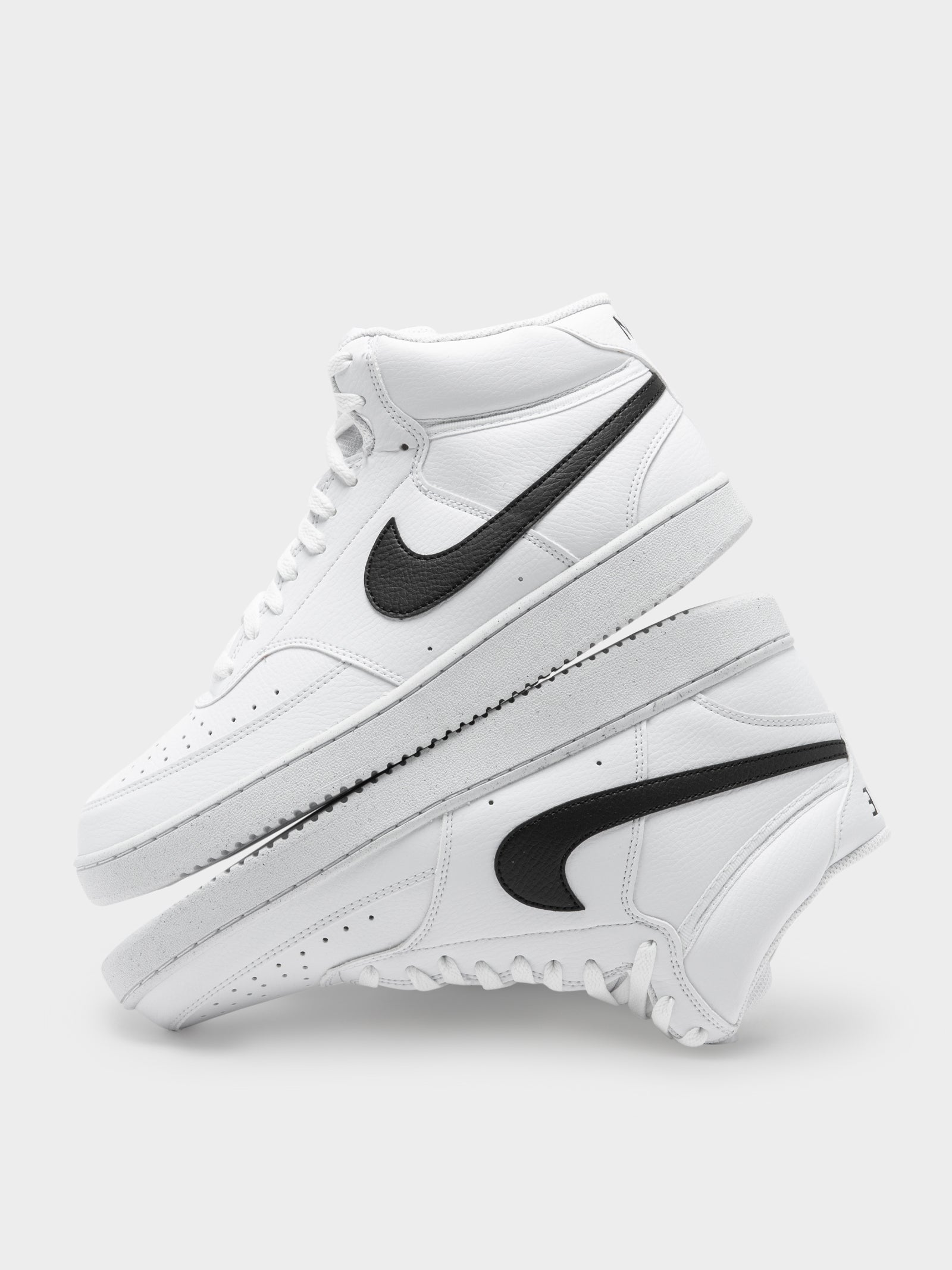 Nike Mens Court Vision Mid Sneakers White/Black Glue Store
