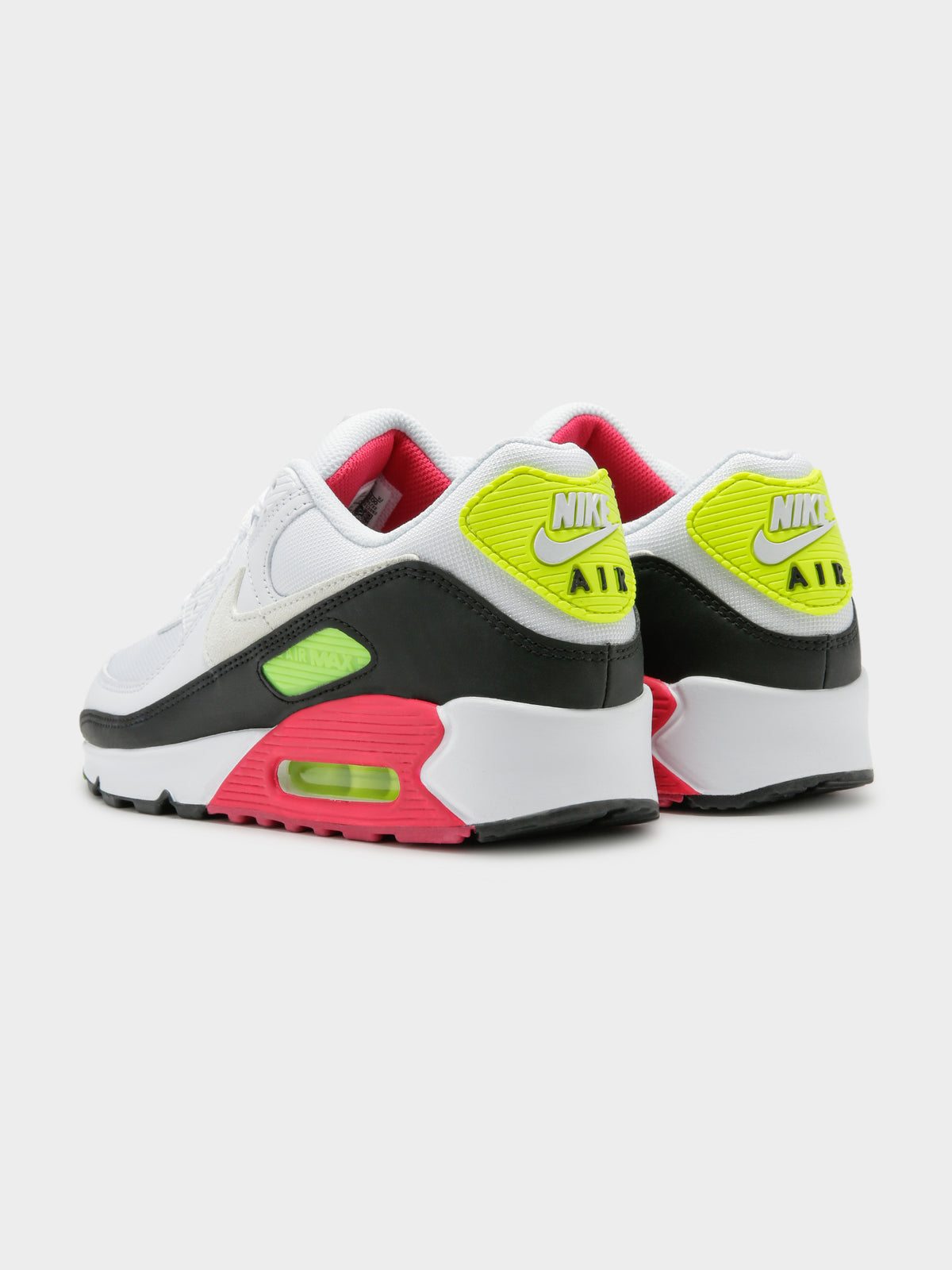 Mens Air Max 90 Sneakers in White &amp; Green
