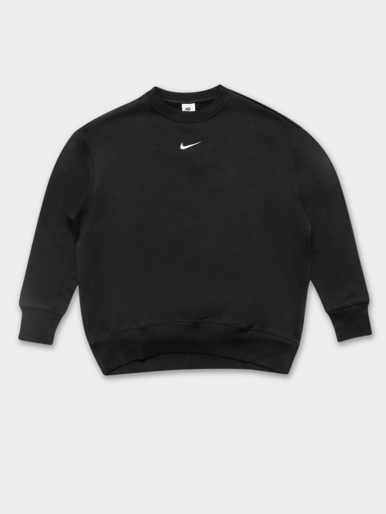 Nike Crew Neck Jumper Black Crop Sweatshirt Women's Nike Crew