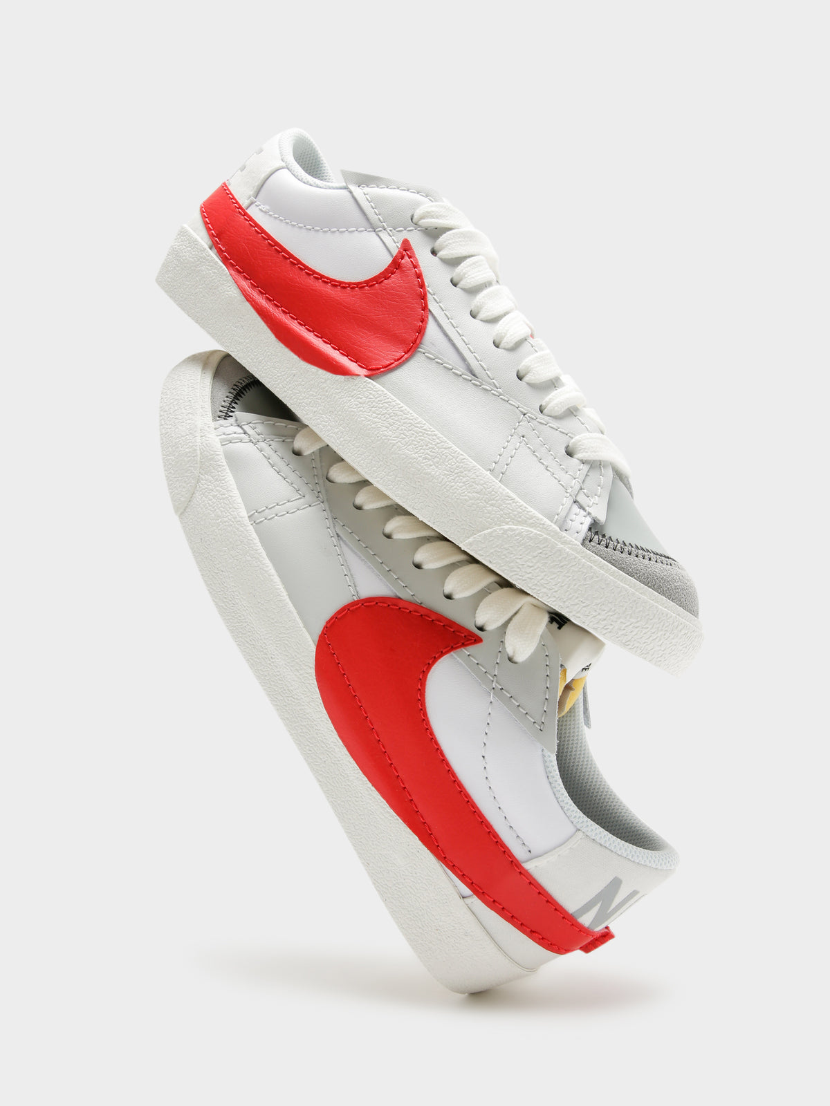Mens Blazer Low &#39;77 Sneakers in White &amp; Red
