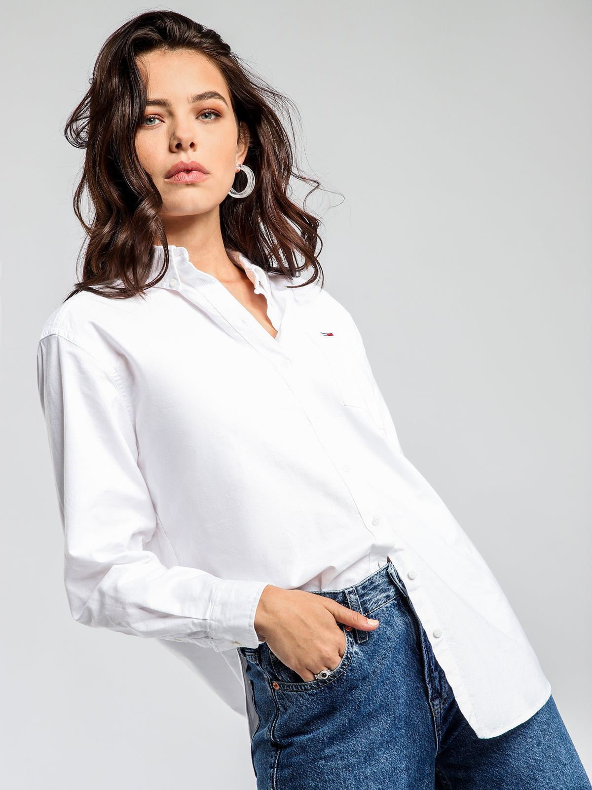 Tommy Classic Shirt in Classic White
