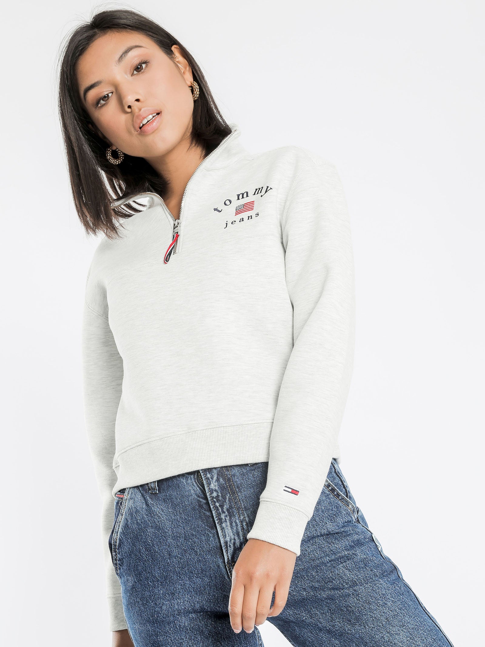 Modern Logo Quarter-Zip Sweater