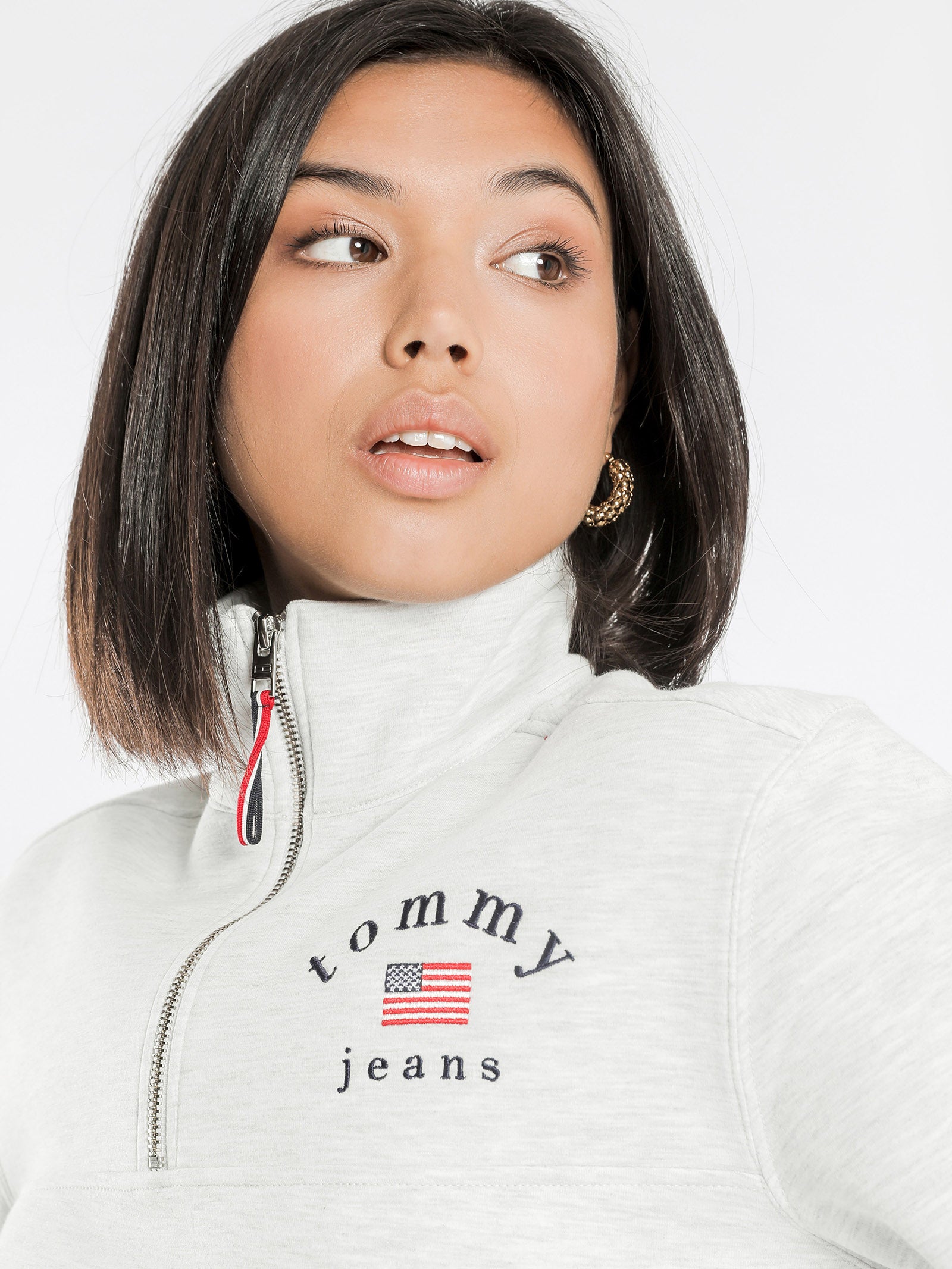 Modern Logo Quarter-Zip Sweater
