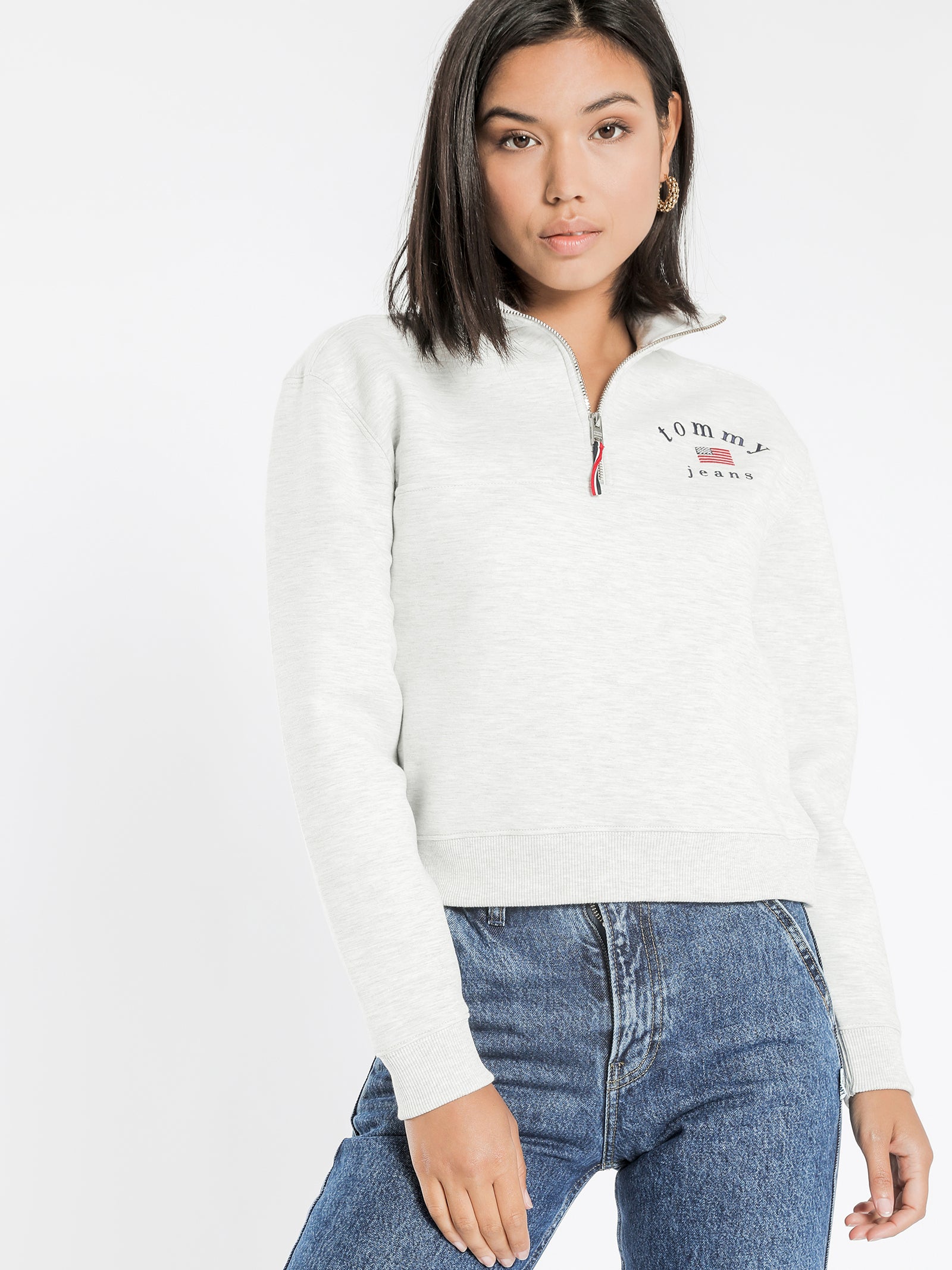 Modern Logo Quarter-Zip Sweater