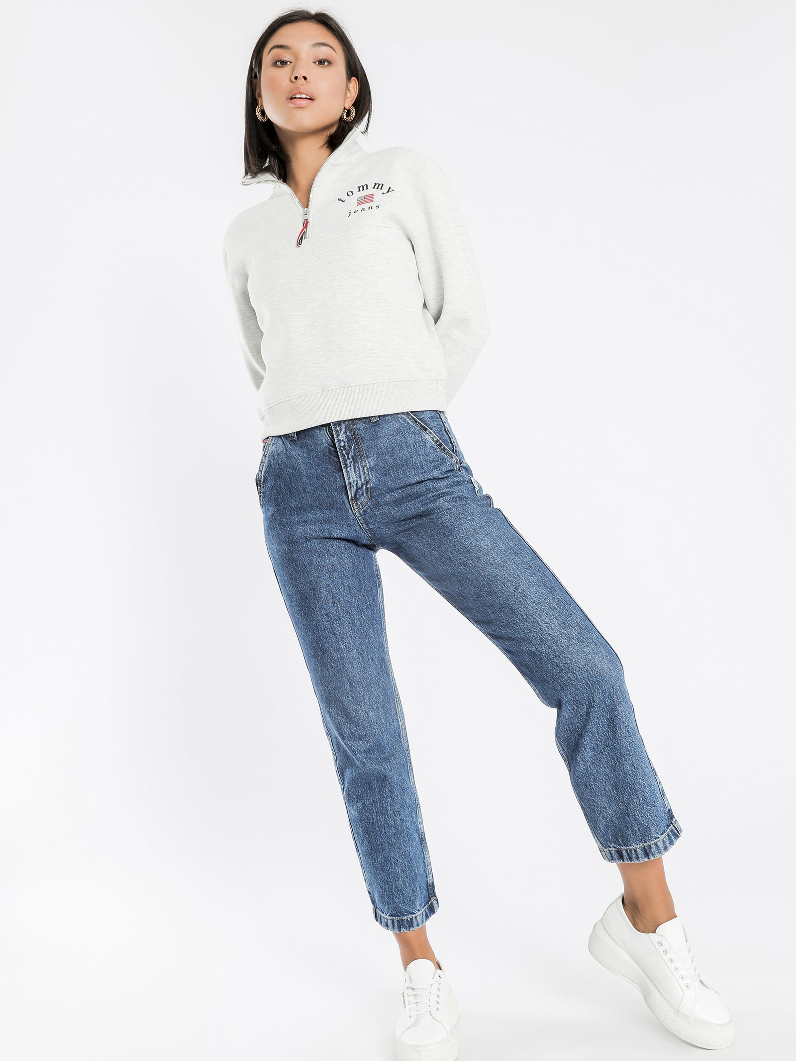 Modern Logo Quarter-Zip Sweater