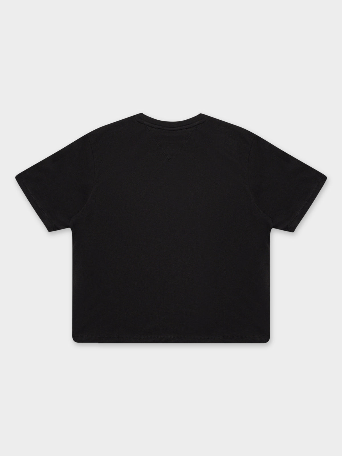 Boxy Cropped T-Shirt in Black
