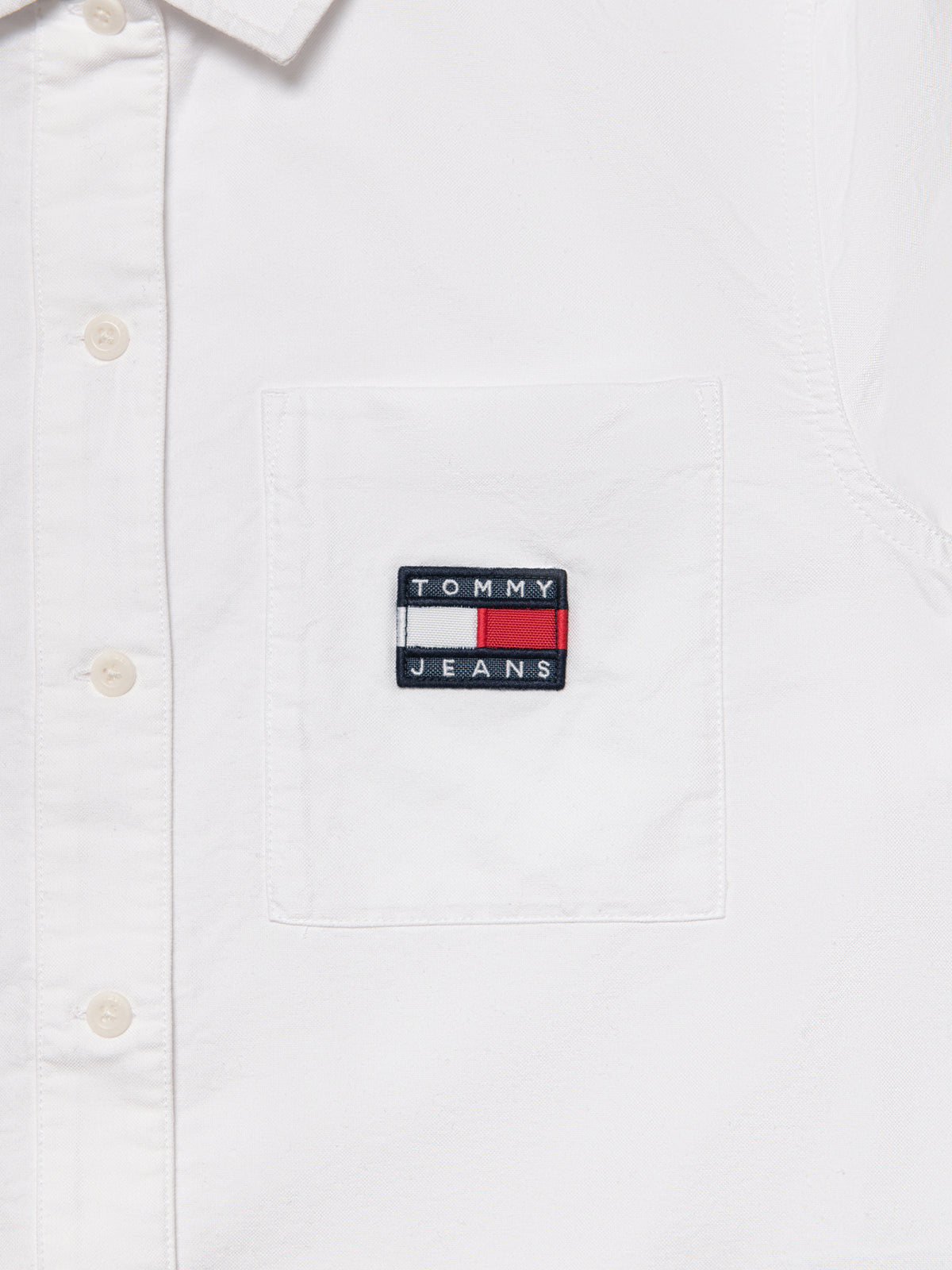 Tommy Badge Organic Shirt in White