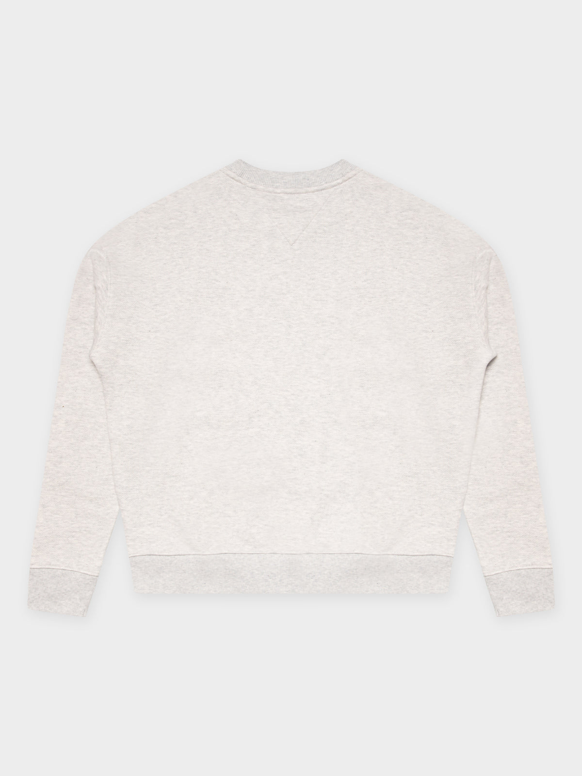 Tommy Centre Badge Crew in Silver Grey Heather