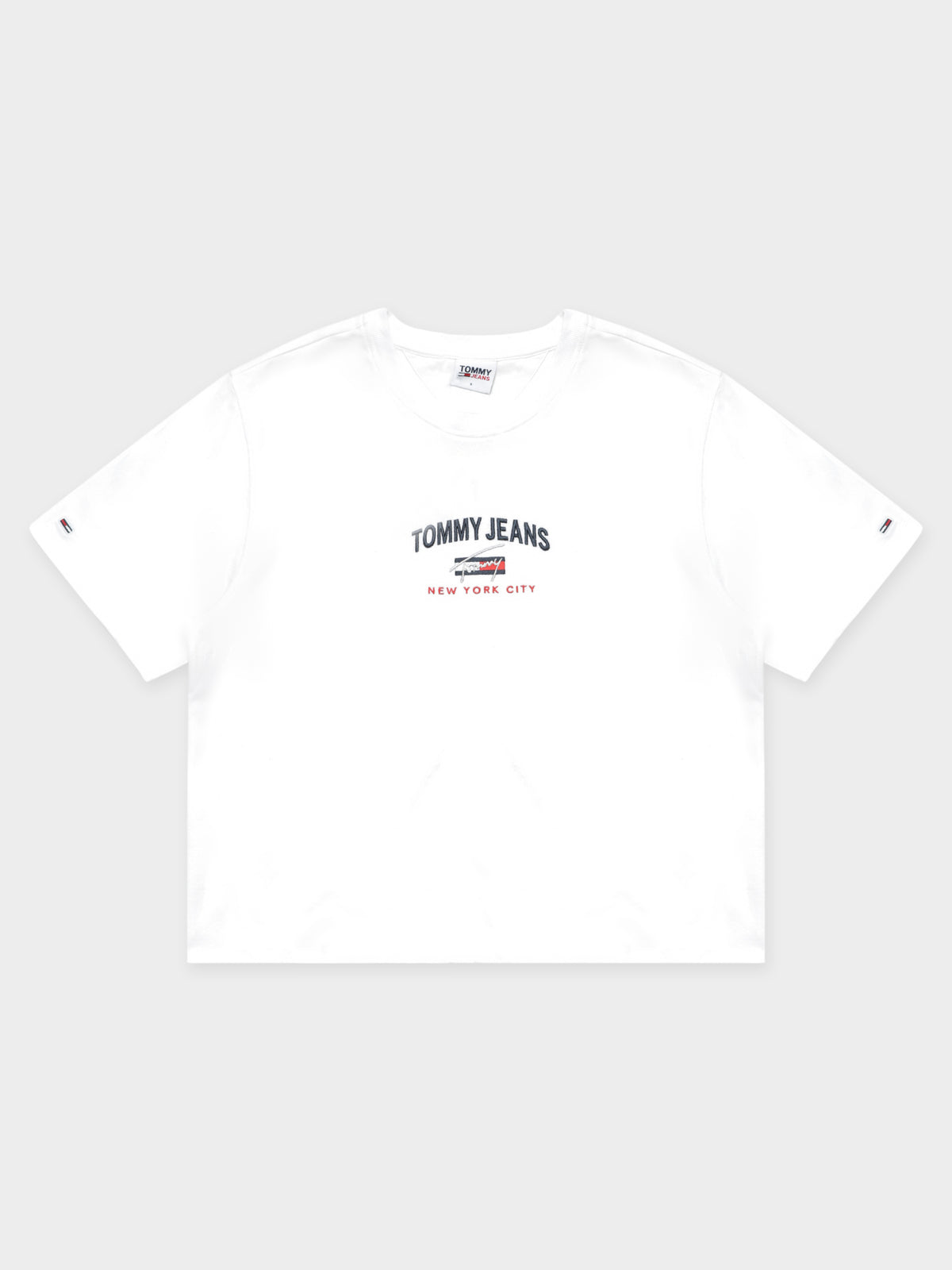 Tommy Hilfiger Timeless Cropped Fit Logo T-Shirt | White