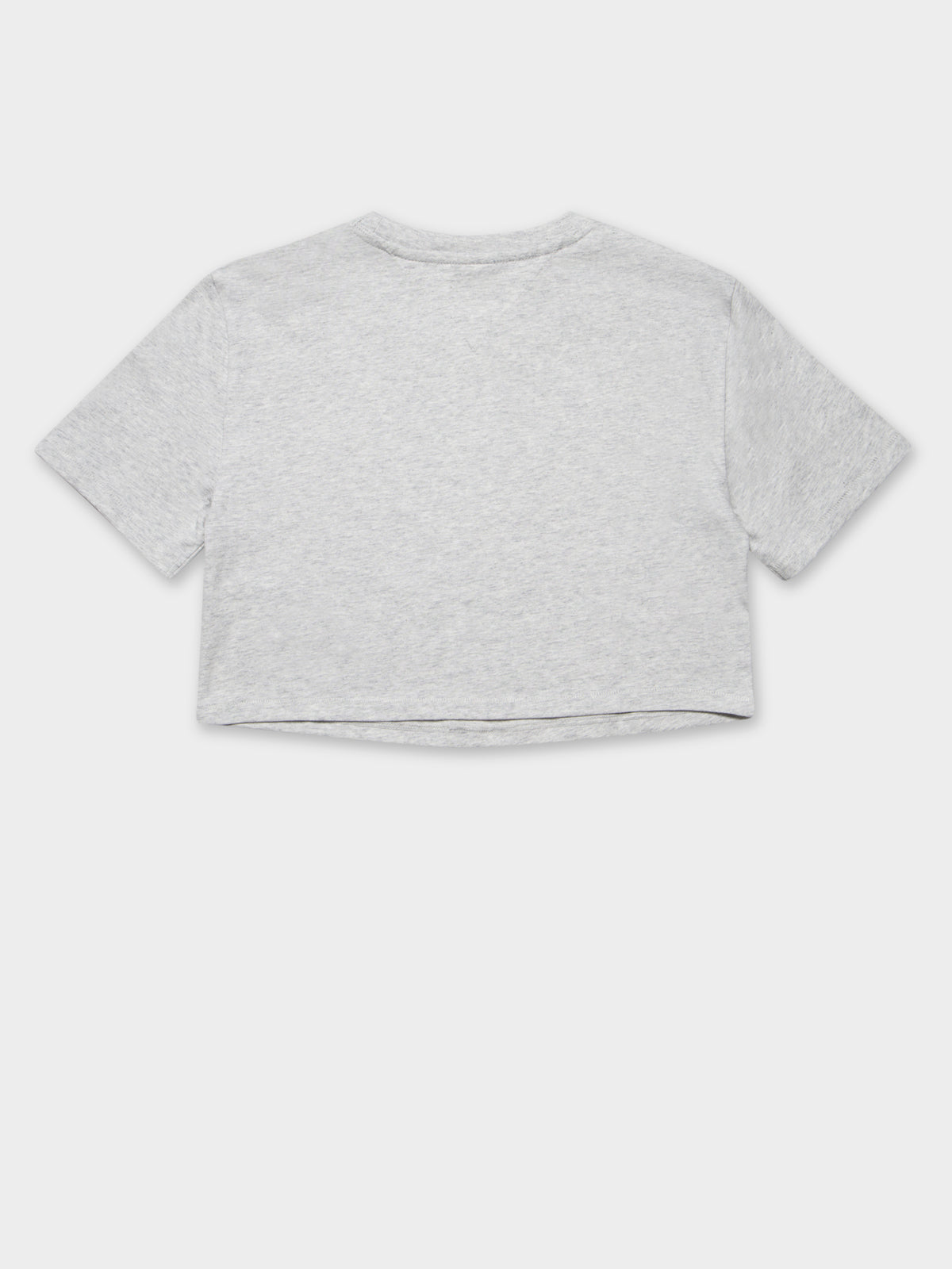 Repeat Logo Crop T-Shirt in Silver Grey