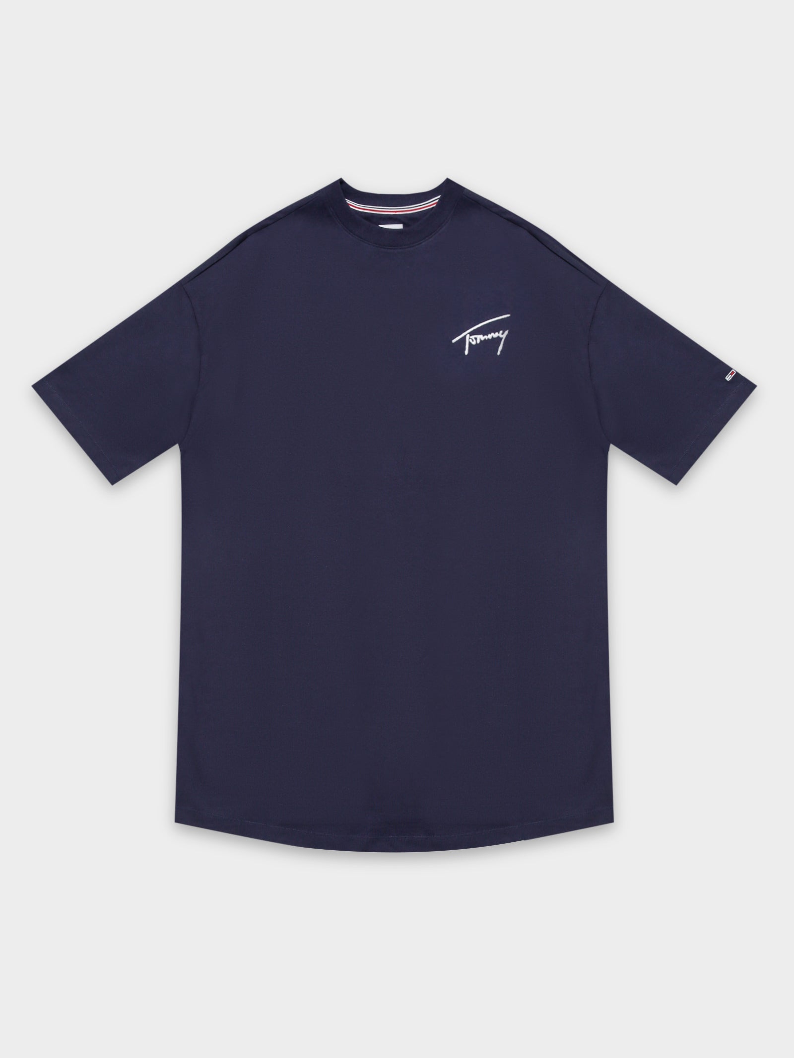 Tommy Signature T-Shirt Dress in Twilight Navy