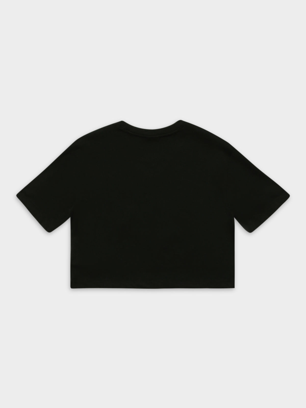 Super Crop Tommy Jeans Tennis Short Sleeve T-Shirt in Black