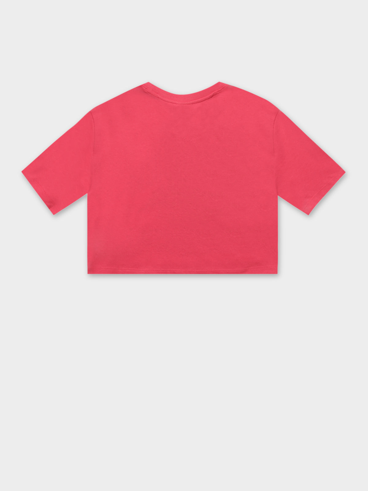 Super Crop Tommy Jeans Tennis Short Sleeve T-Shirt in Pink Alert