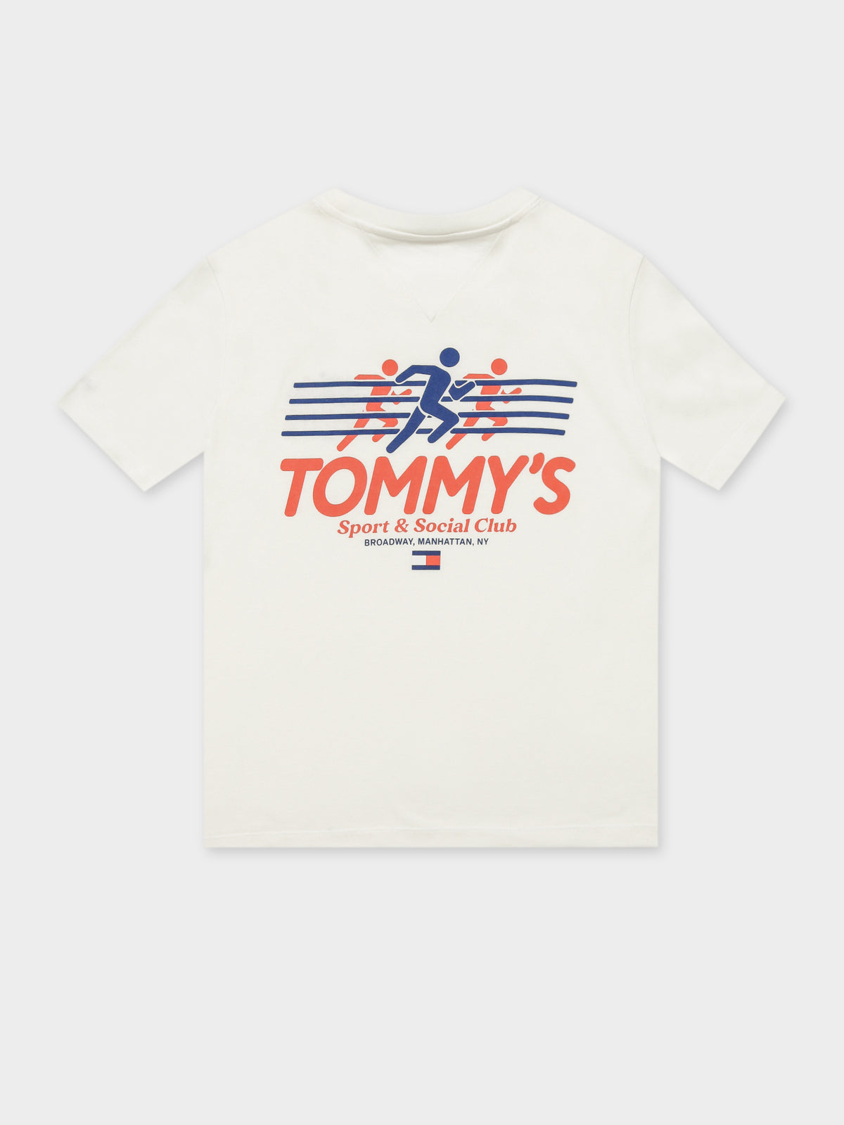 Regular Tommy Jeans Sports Club Short Sleeve T-Shirt in Ecru