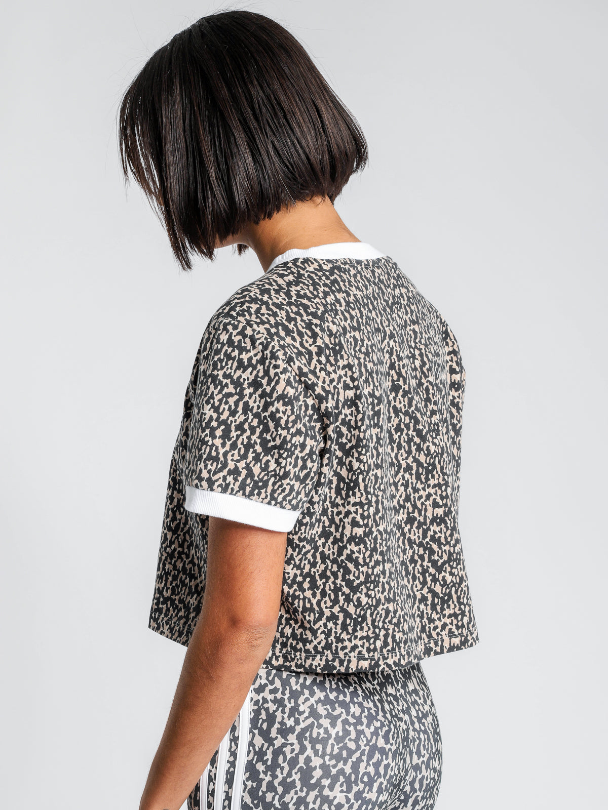 Leoflage Cropped T-Shirt in Leopard Camouflage Print