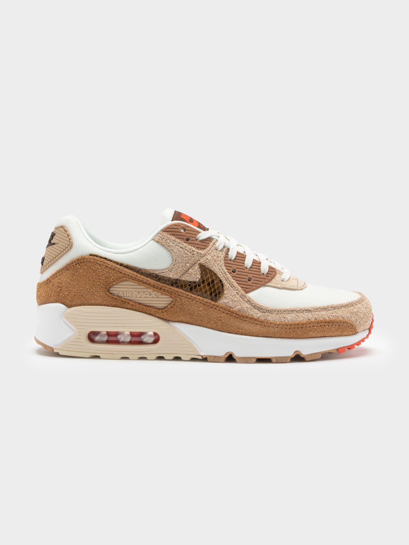 Unisex Air Max 90 SE Sneakers in Pale Ivory & Picante Red - Glue Store