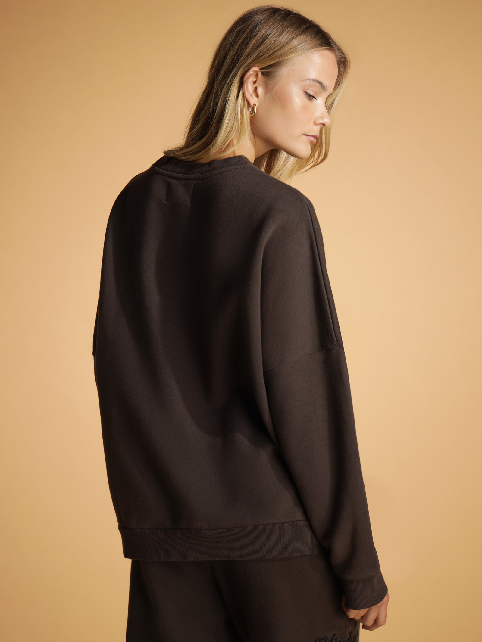 Oversized Drop Tail Sweater in Vintage Black