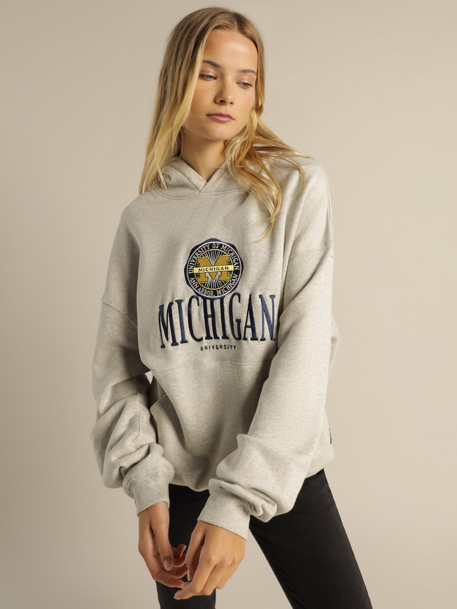 Michigan University Stack Logo Hoodie
