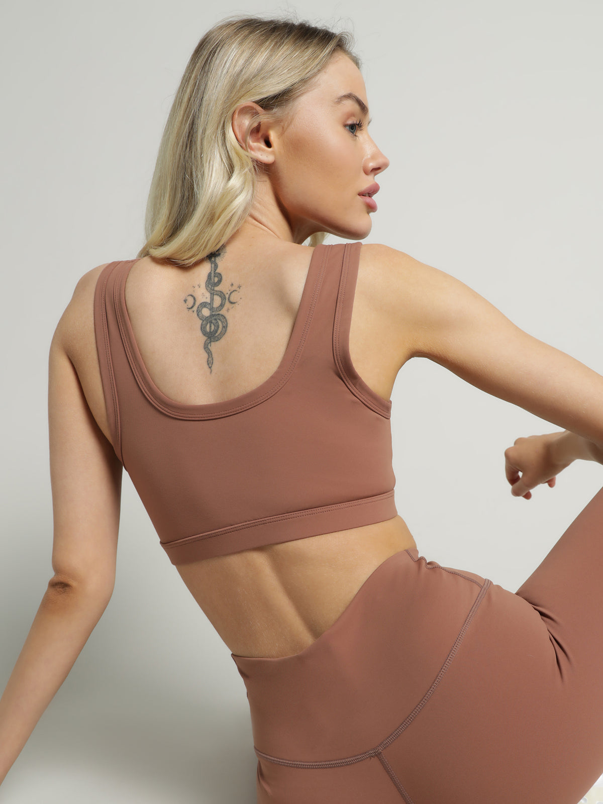 Nude Active Sports Bra in Rosewood