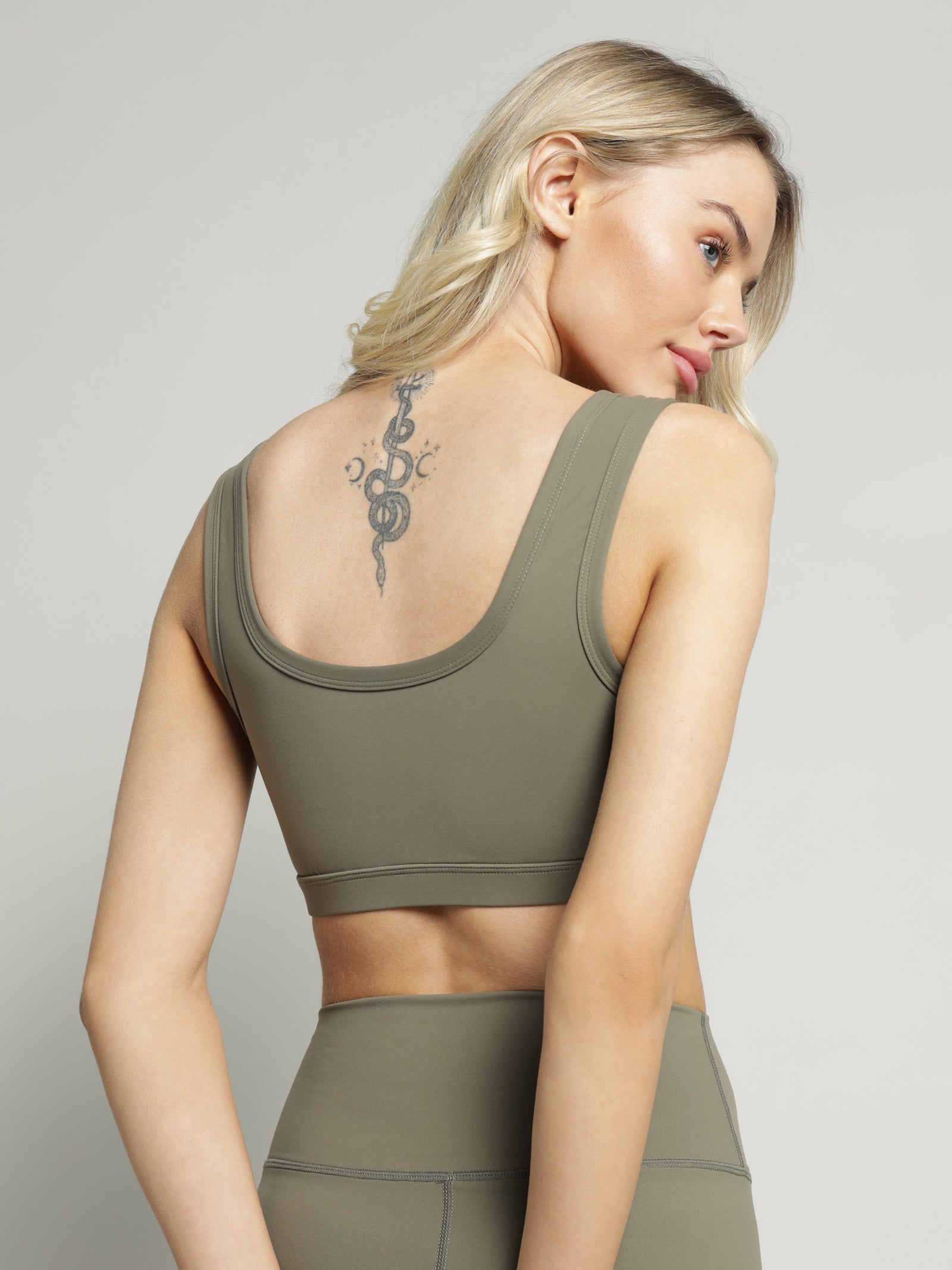 Nude Active Sports Bra in Olive