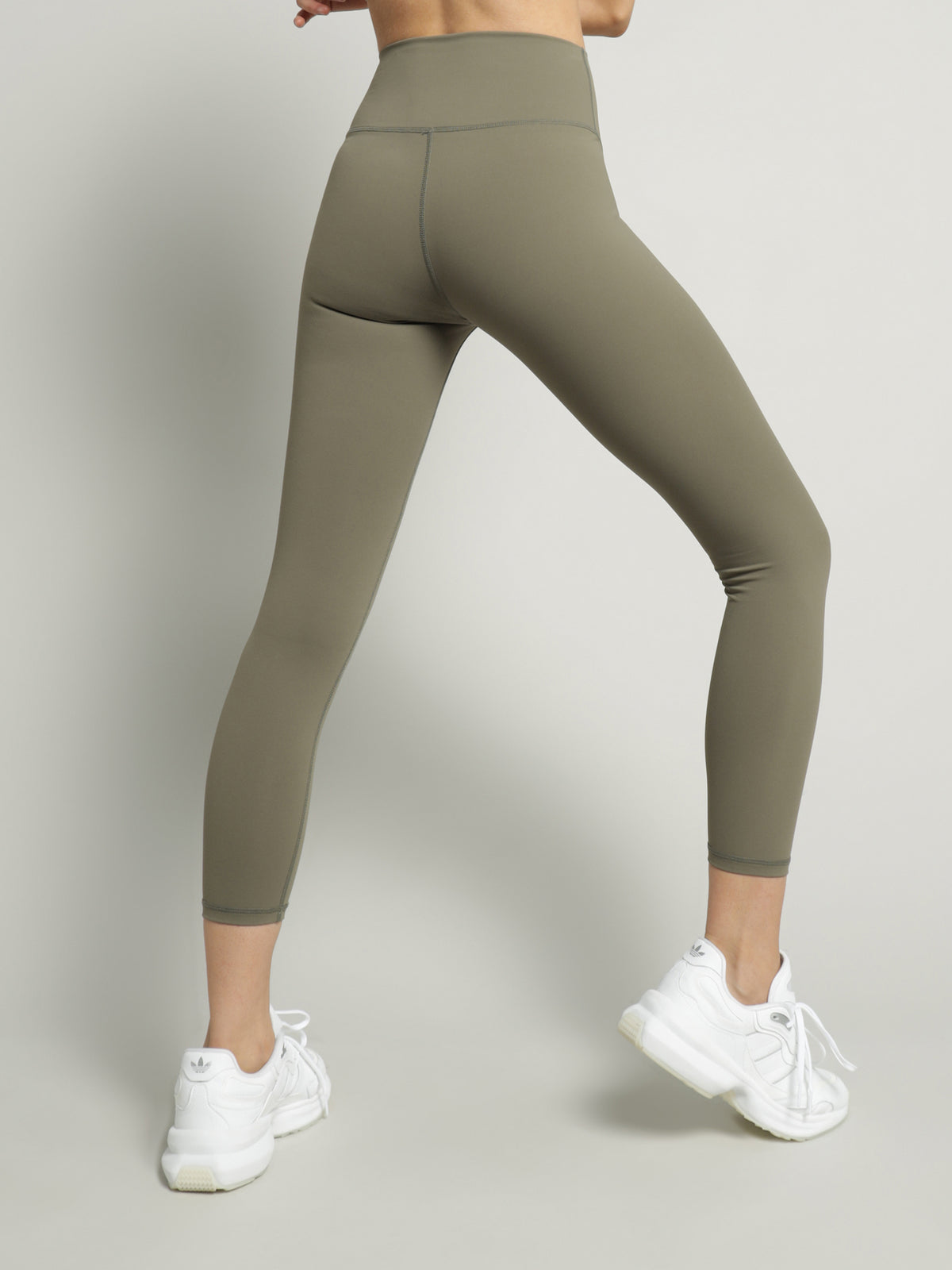 Nude Active High-Rise 7/8 Leggings in Olive Green