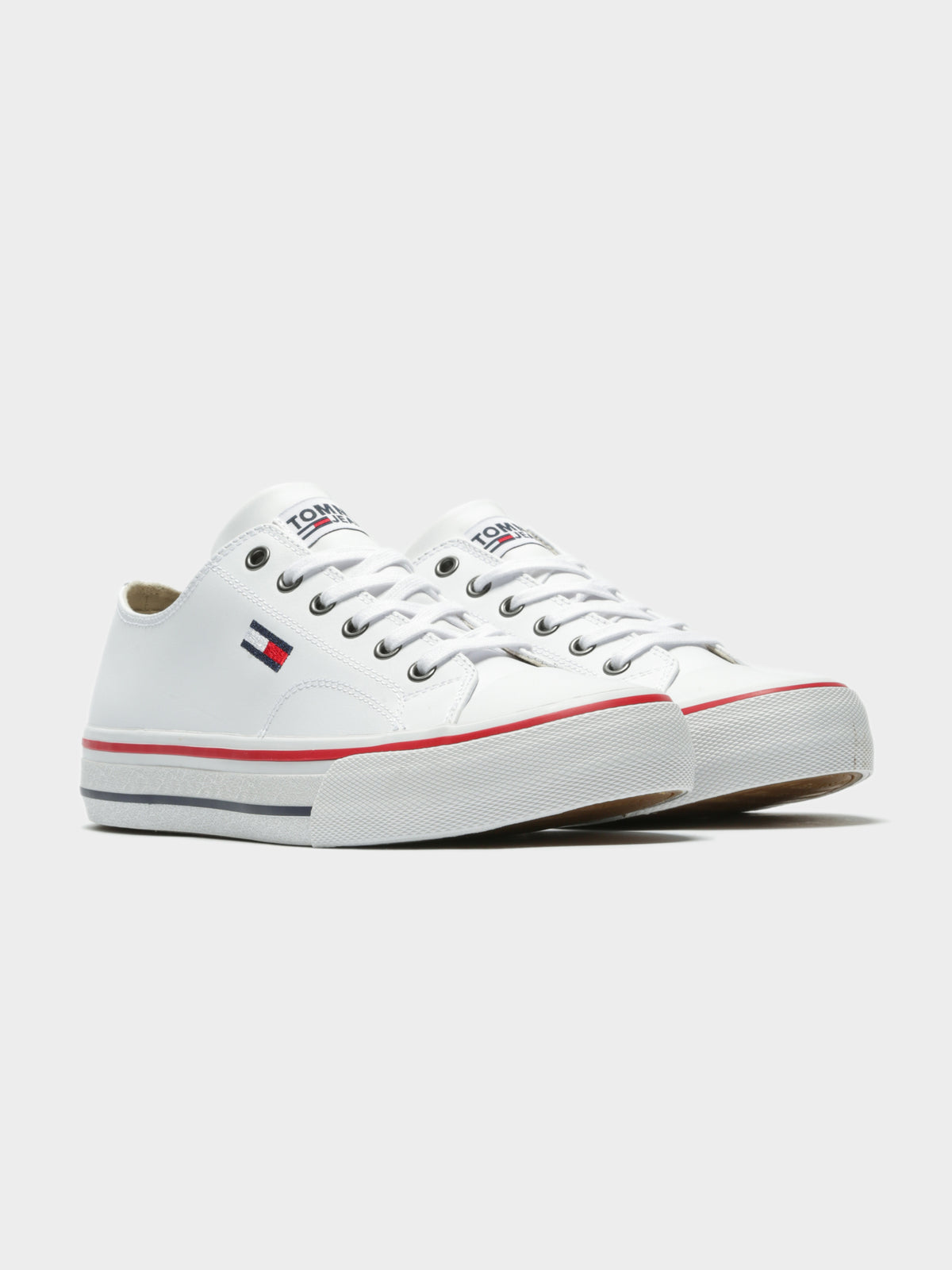 Unisex Leather City Sneakers in White