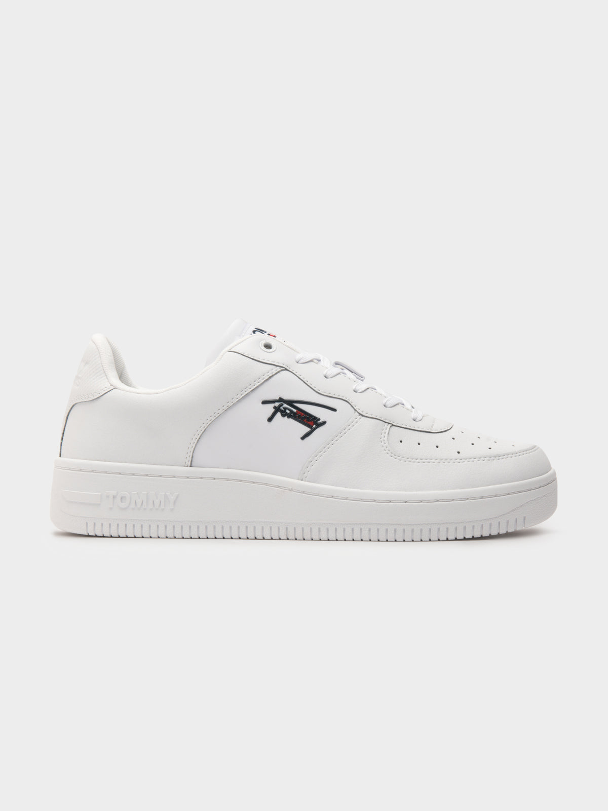 Mens Basket Cupsole Sneakers in White