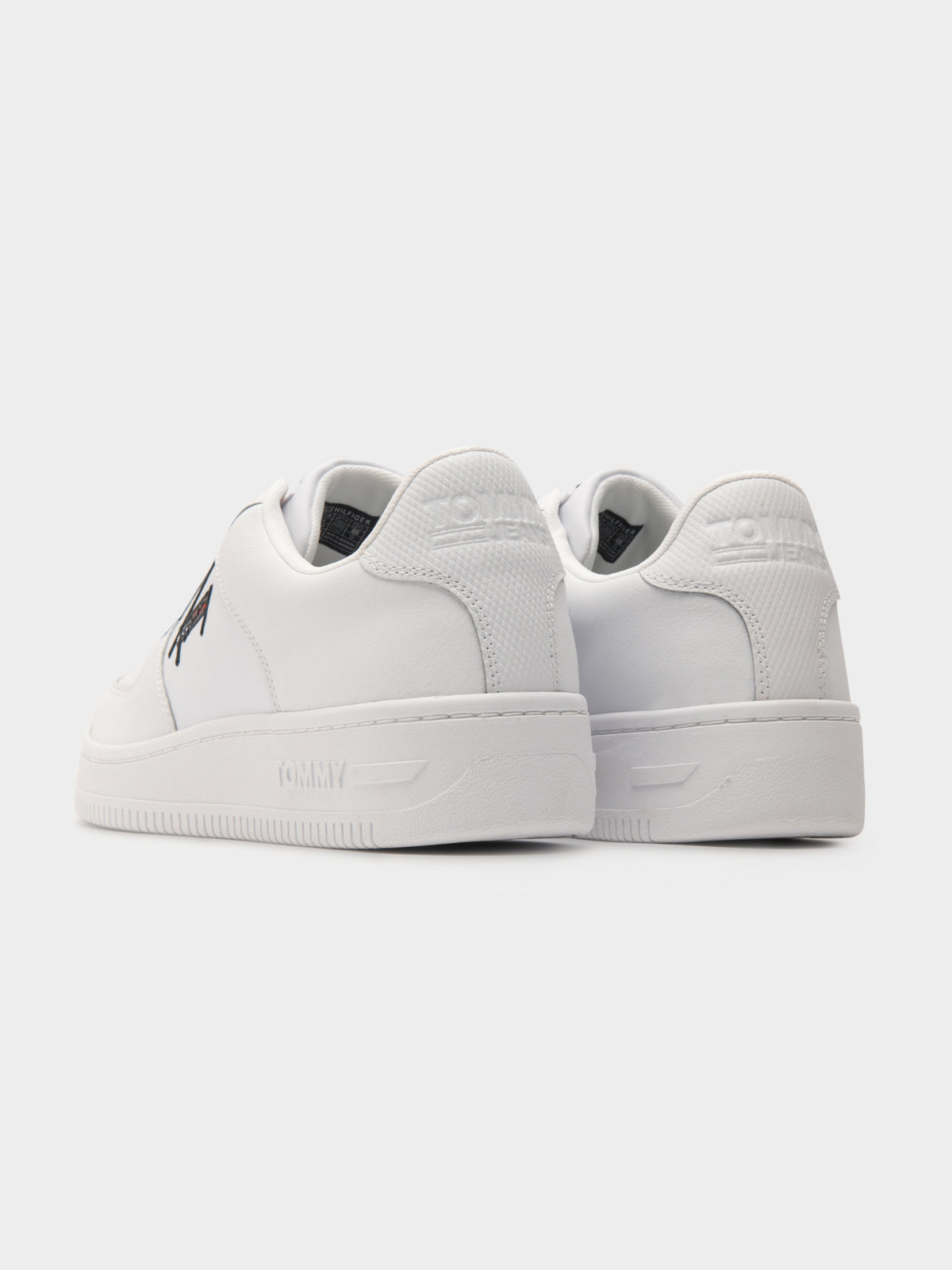 Mens Basket Cupsole Sneakers in White