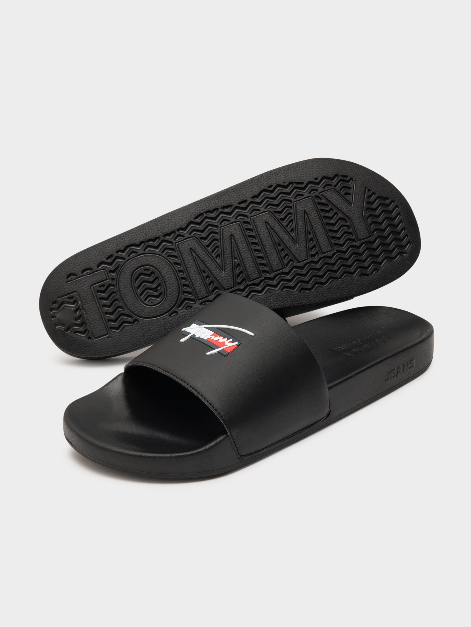 Tommy Hilfiger Pool Slides Sale Mens Signature Logo Pool Slides