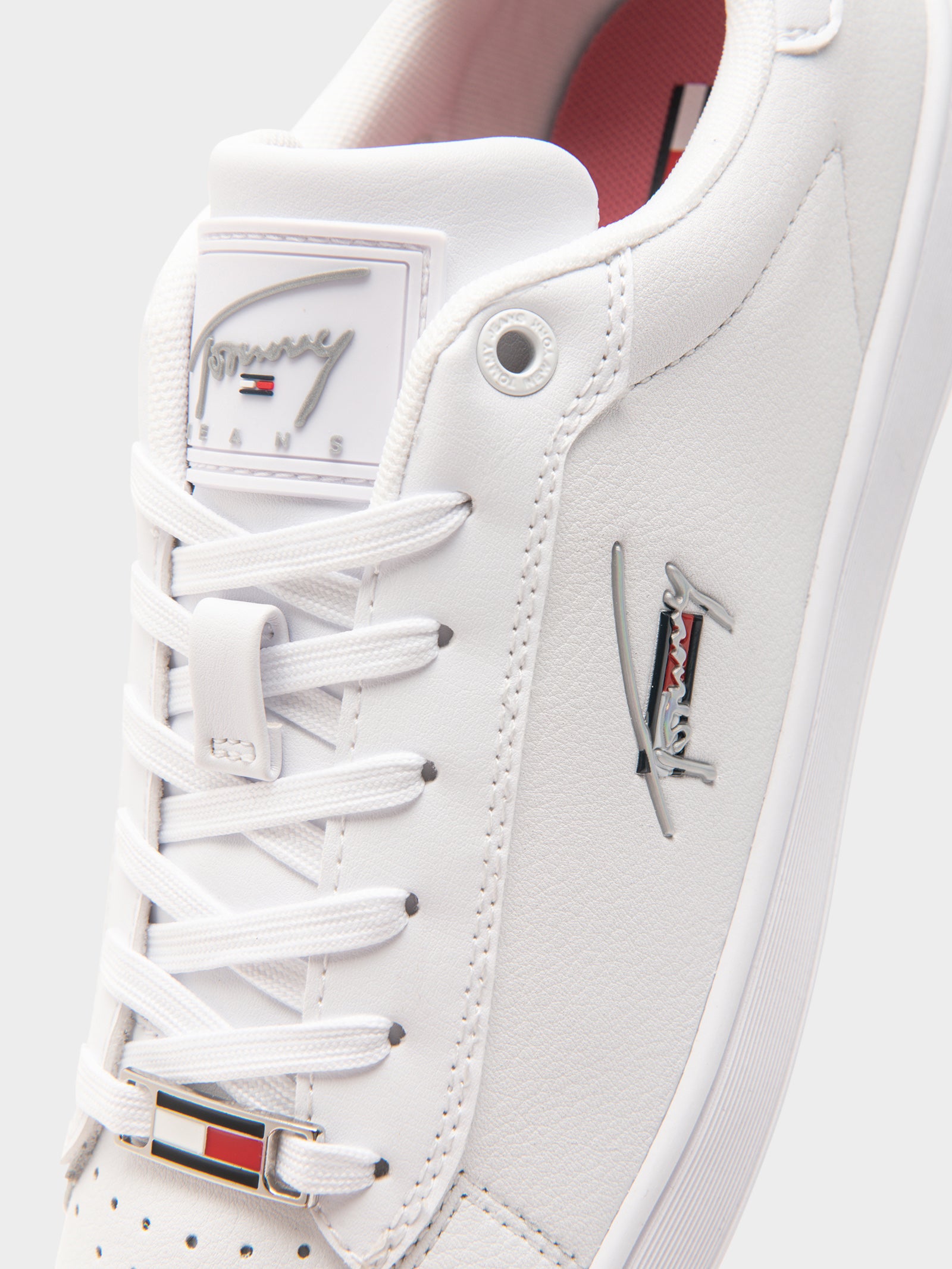 Womens Signature Logo Cupsole Sneakers