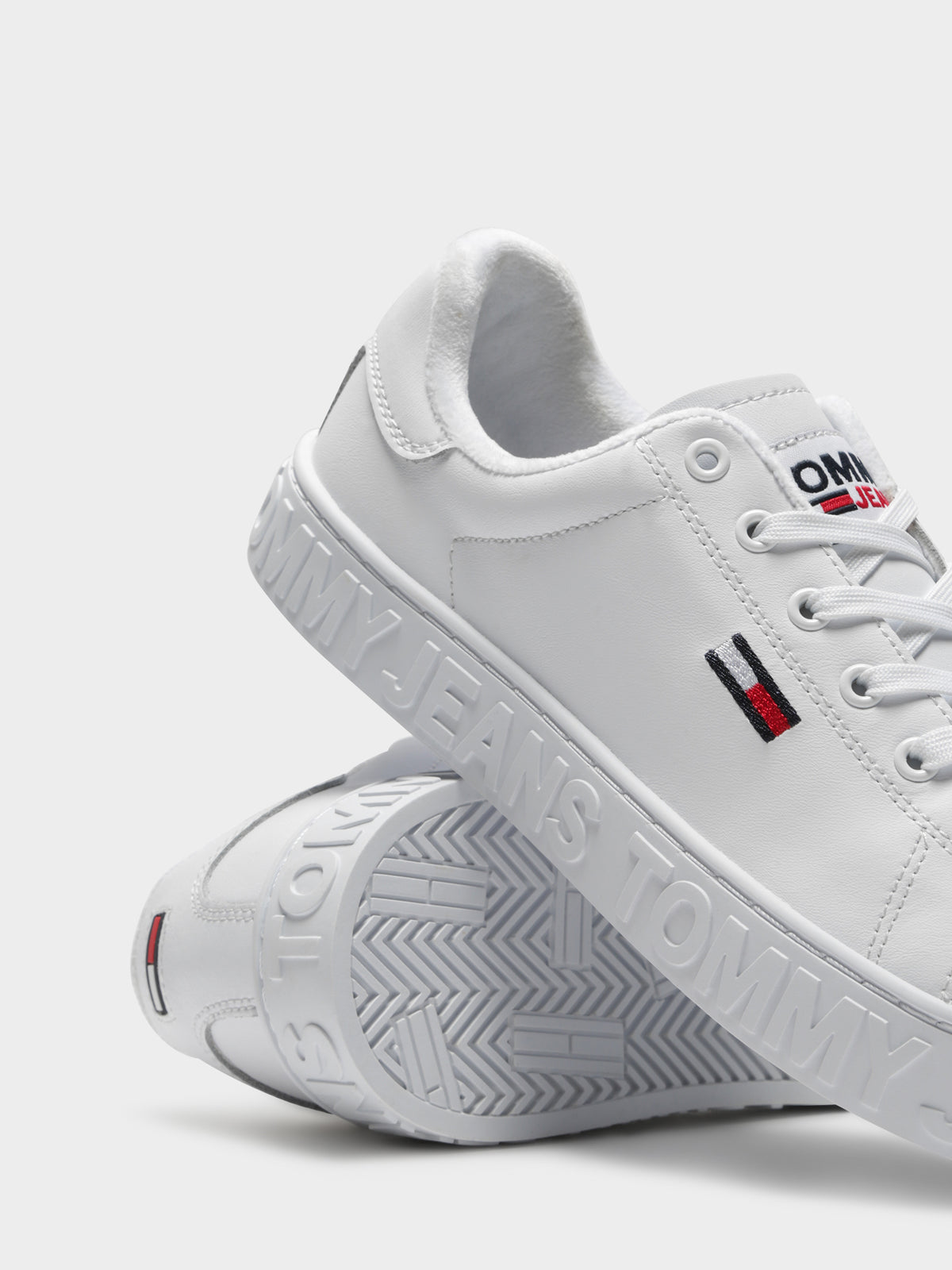 Cool Tommy Jeans Cupsole Sneakers in White