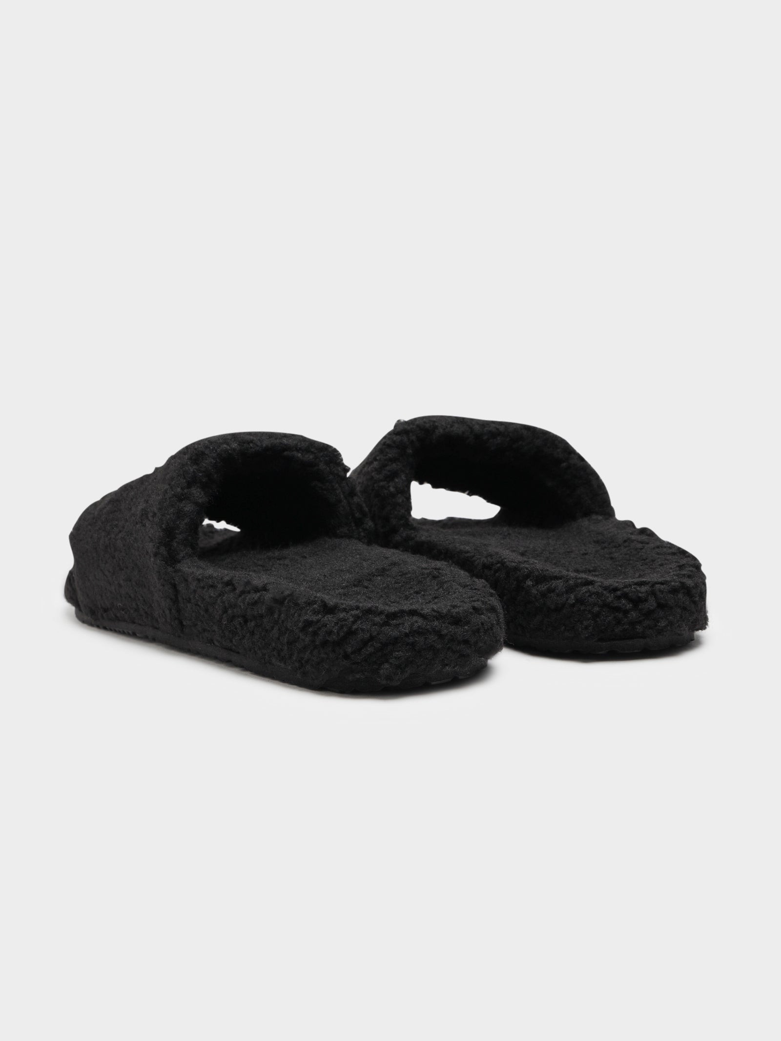 Womens Tommy Jeans Flag Sherpa Slides