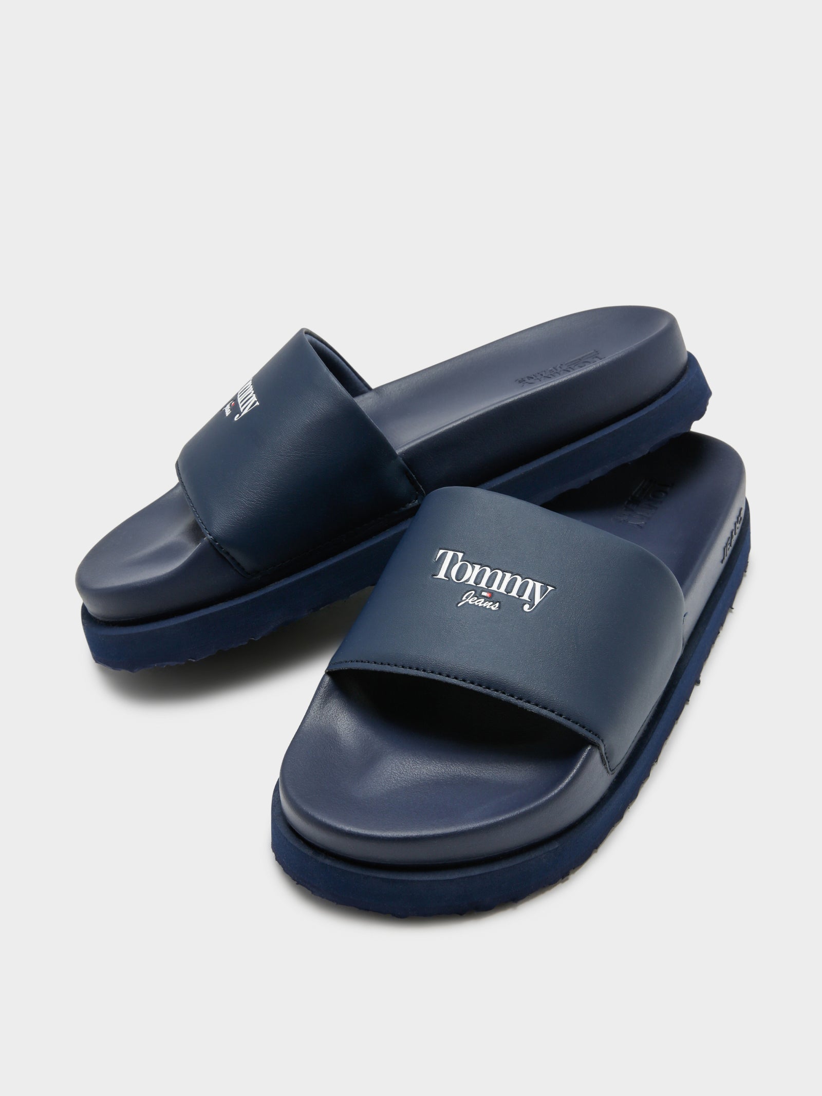 Womens Logo Flatform Pool Slides