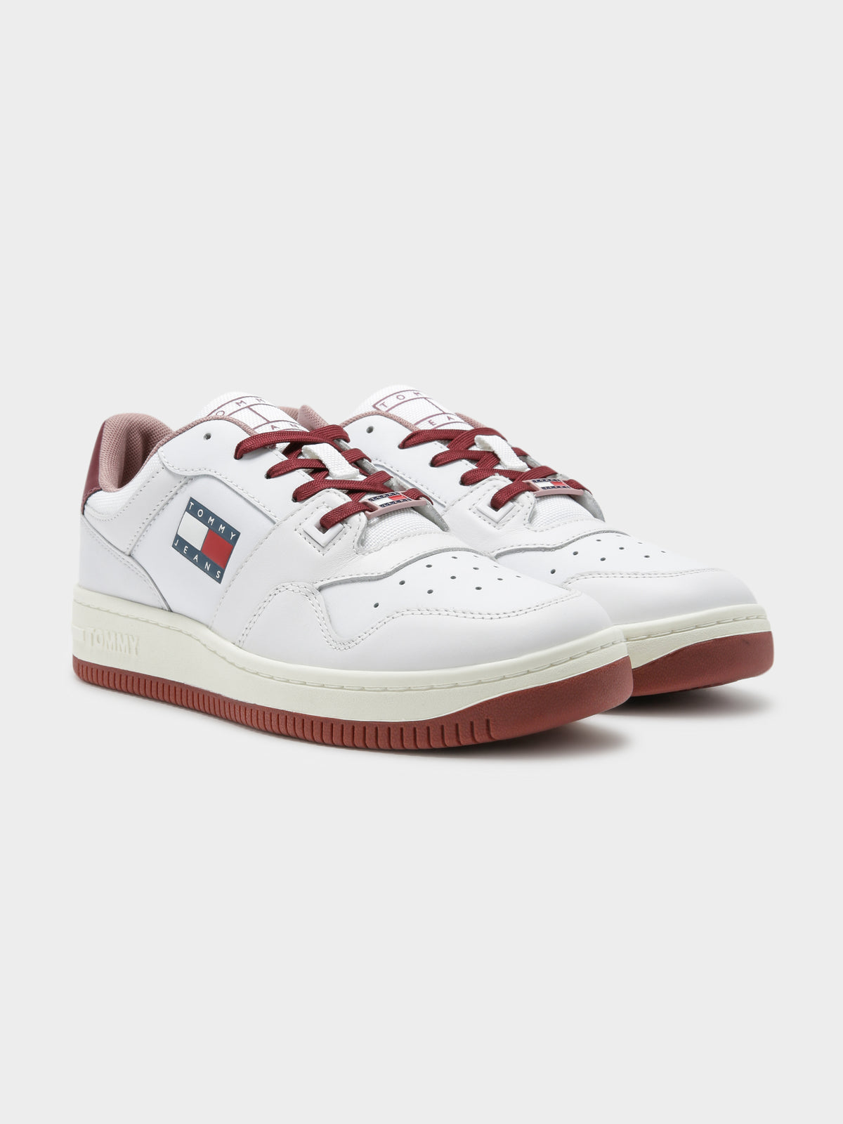 Womens Tommy Jeans Sneakers in White &amp; Brown
