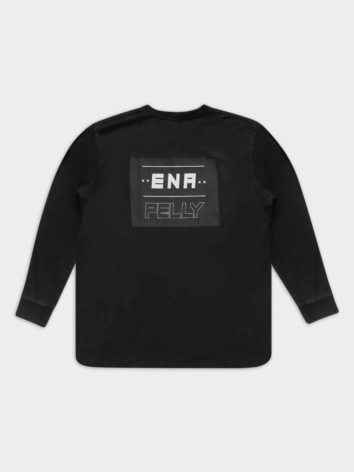 Patch Logo Long Sleeve T-Shirt in Washed Black