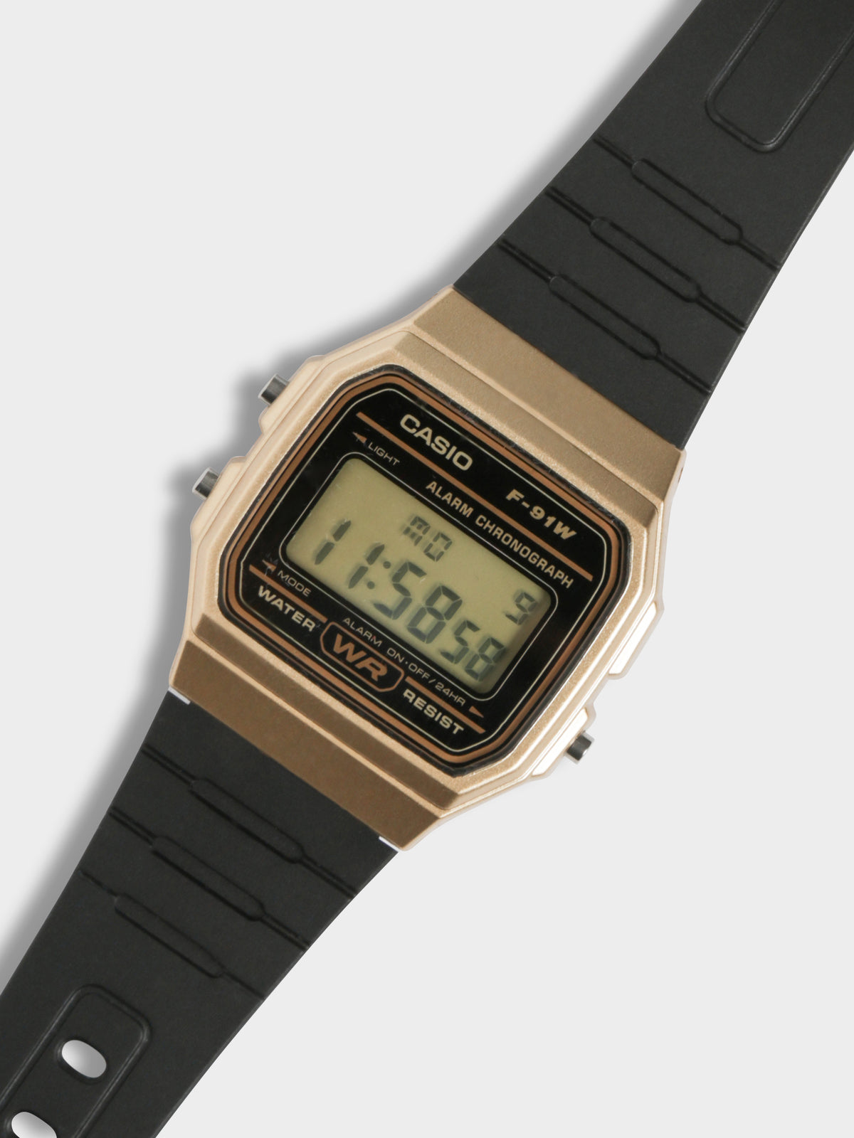 Mens Digital Vintage Watch in Black &amp; Gold